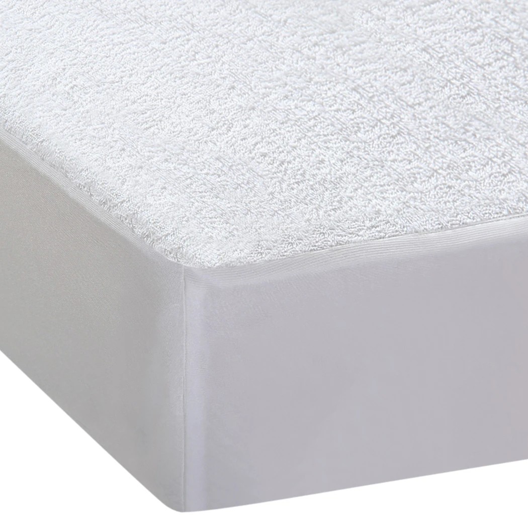 6 Dreamz Terry Cotton Fyllt Fitted Waterproof Mattress Protector - Double Bed, 6 of 8