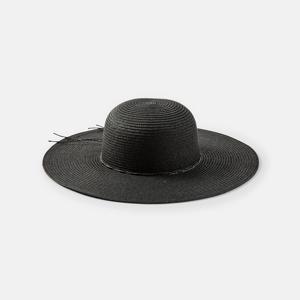 Ribbon Trim Wide Brim Hat