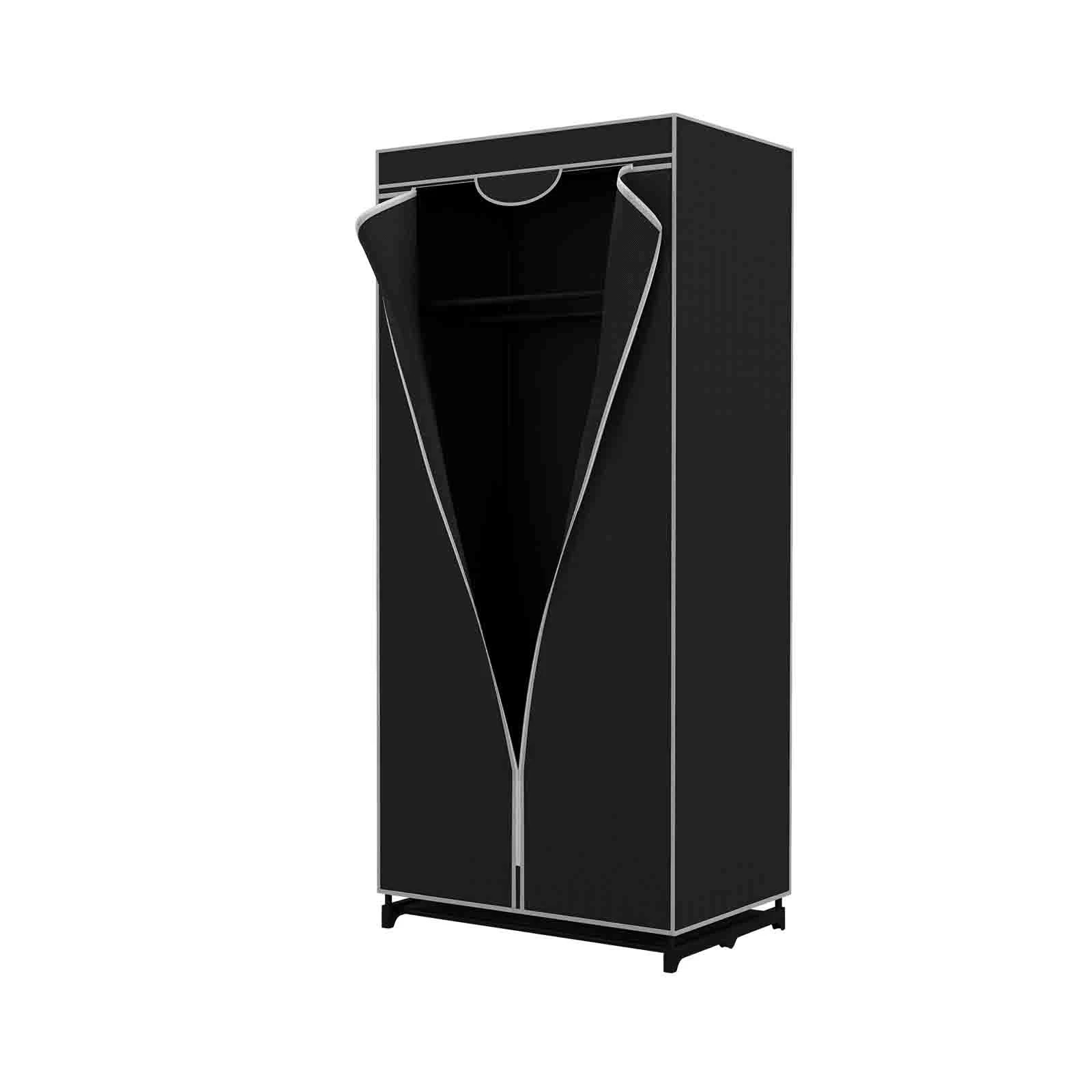 1 Costway Fabric Wardrobe Folding Garment Cabinet Clothes Rack, 1 of 6