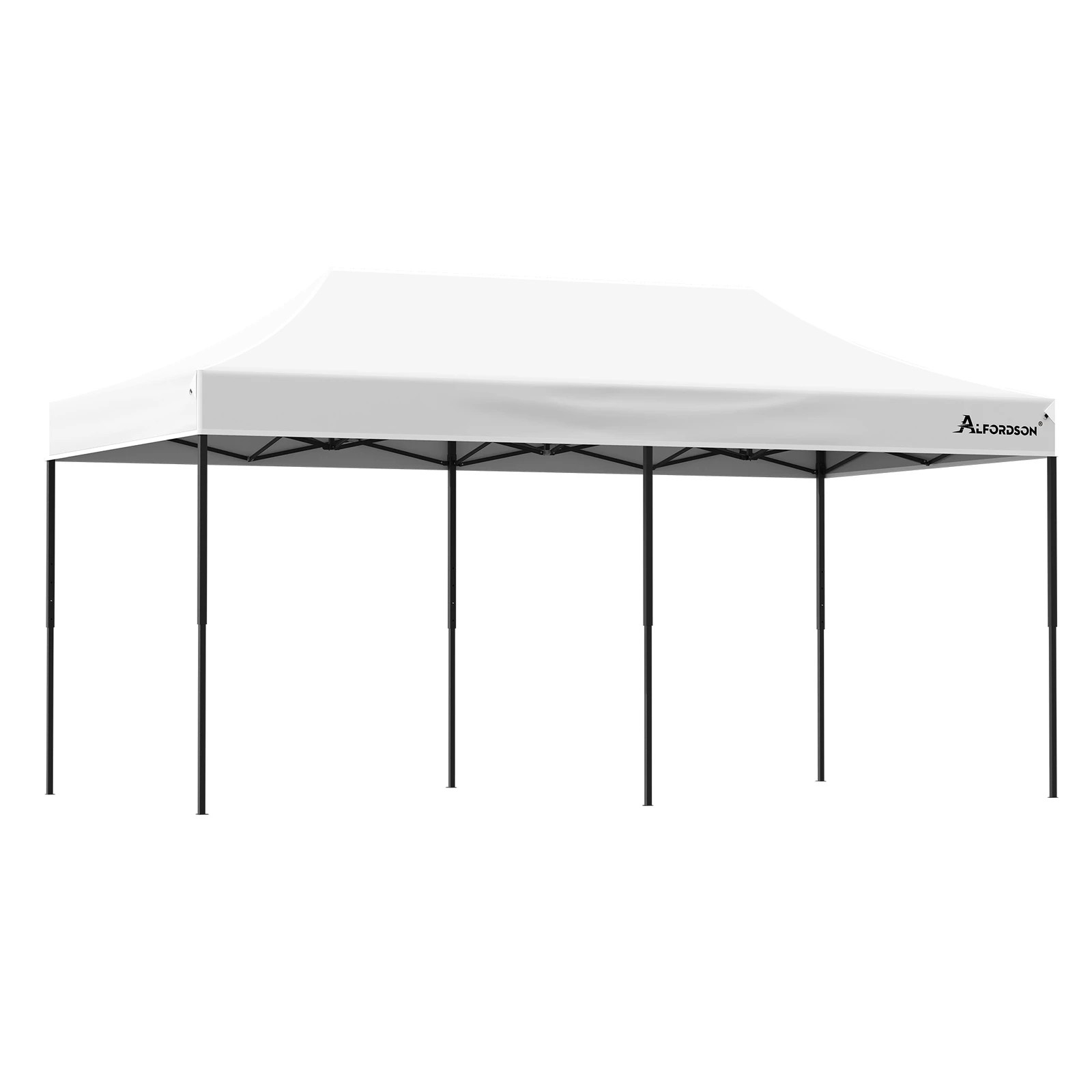 1 Alfordson Gazebo 6x3m Pop Up Marquee 600D Oxford Folding Outdoor Tent - White, 1 of 10