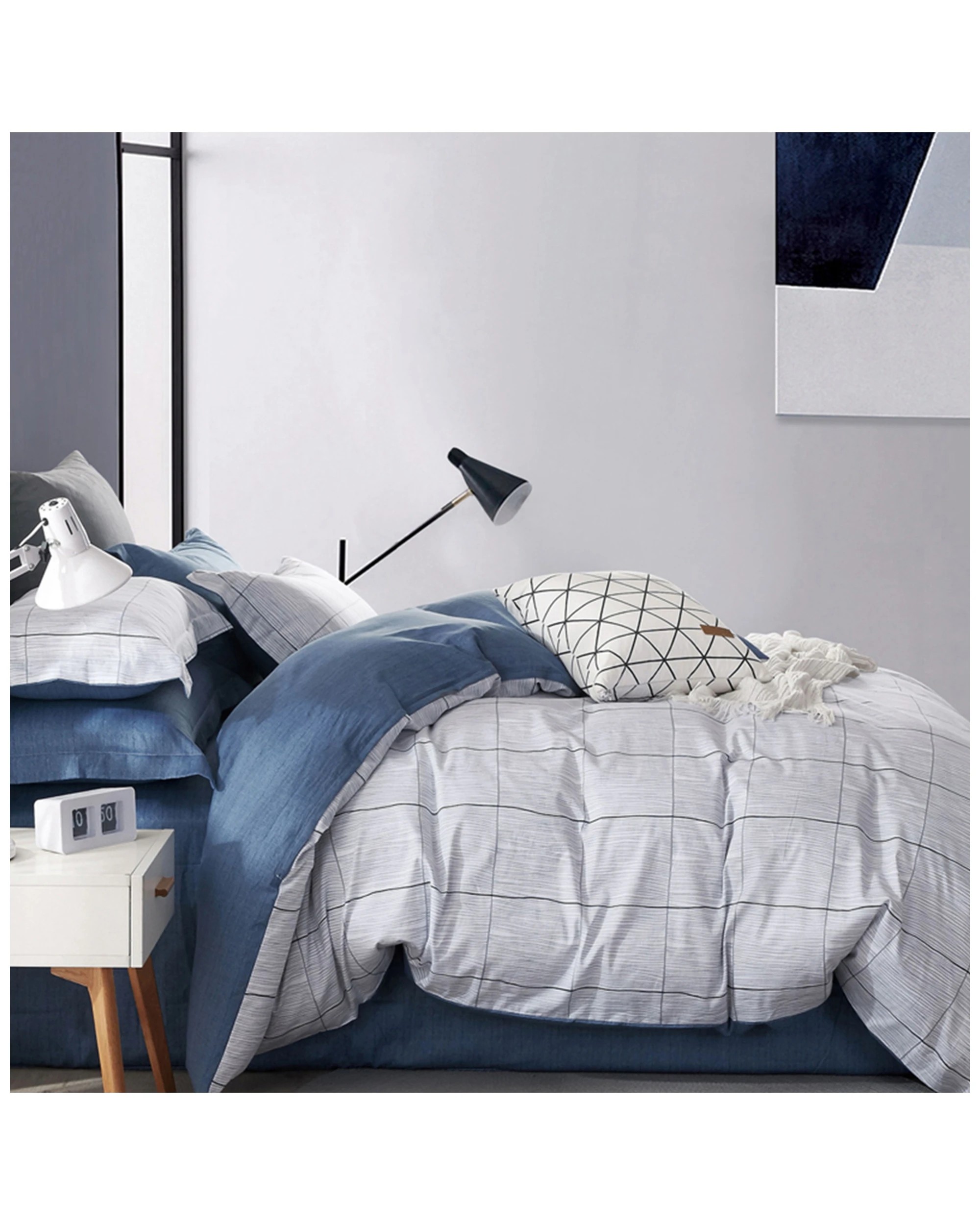 1 Ardor Oakley King Quilt Cover Set - Cotton Bedding - Modern Bed Cover.
 - King Bed, 1 of 3