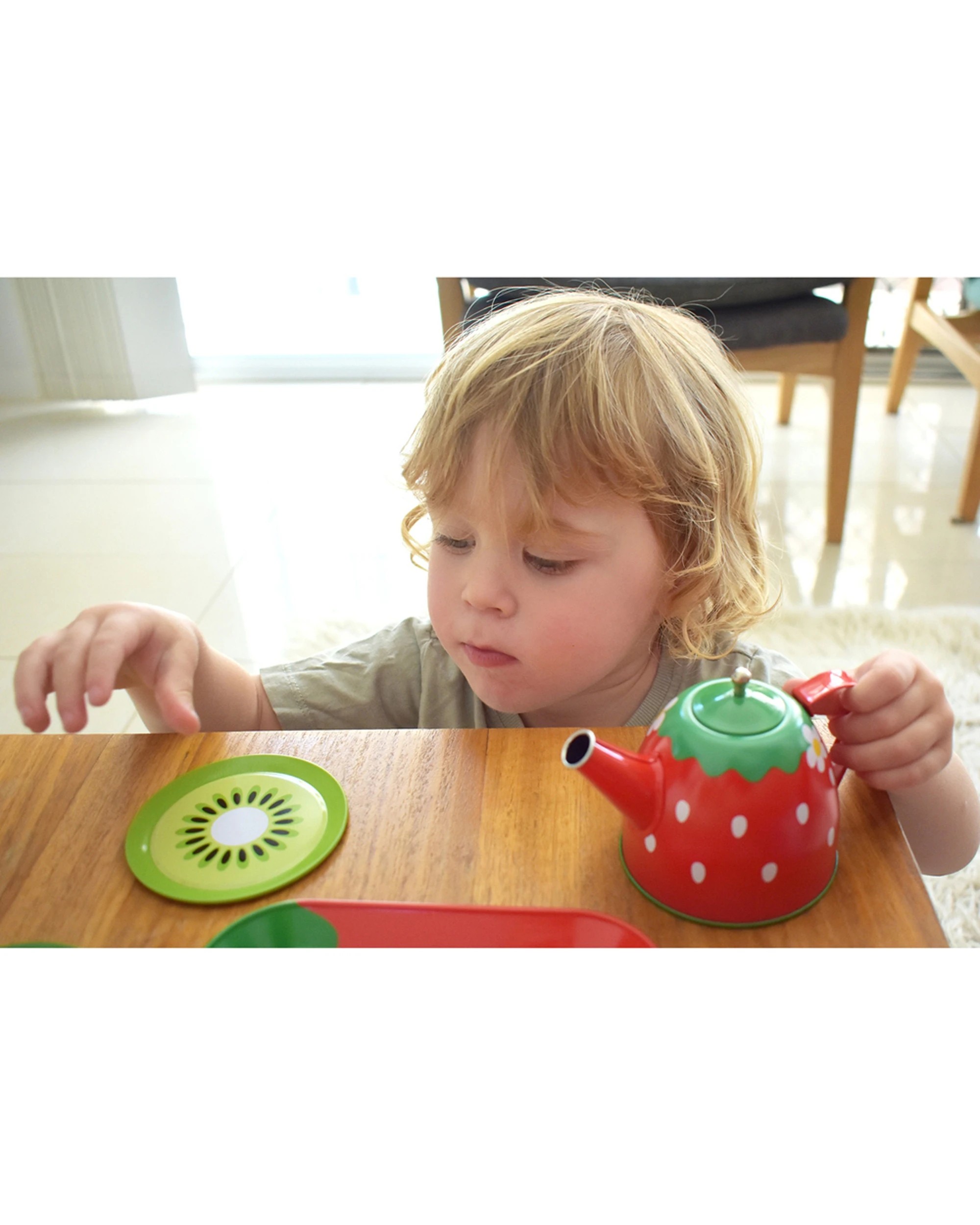 5 Kaper Kidz 15pc Fruit Tin Tea Set Pretend Play Imaginative Play - Multi, 5 of 8