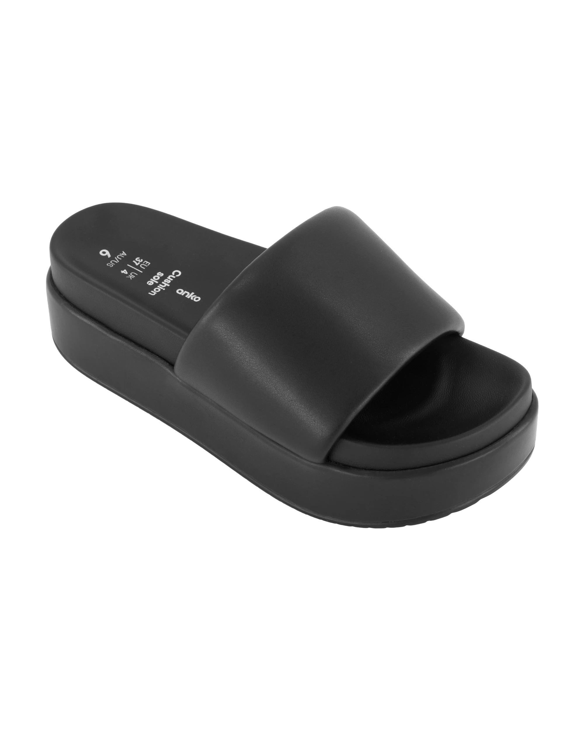 5 Casual Mule Platform Heels Black, 5 of 5
