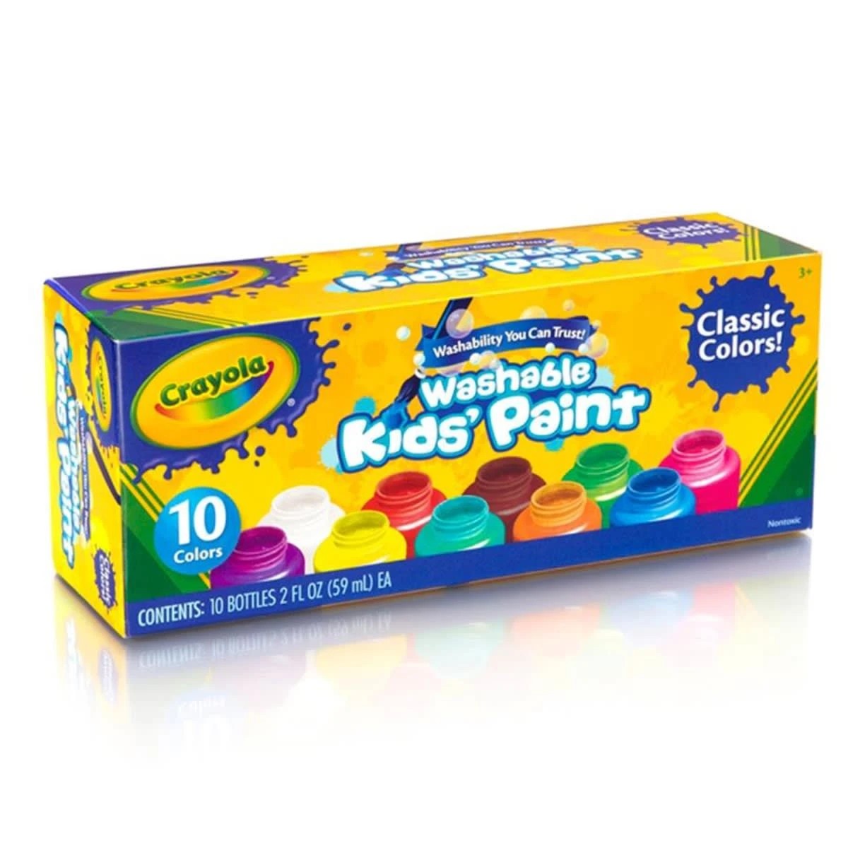 1 Crayola Washable Kids' Paint Classic - Pack of 10, 1 of 2