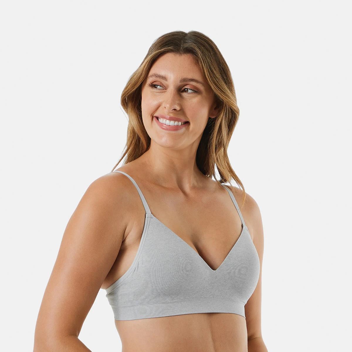 5 2 Pack Wirefree Seamfree T-shirt Bra WHITE, SILVER MARLE, 5 of 8