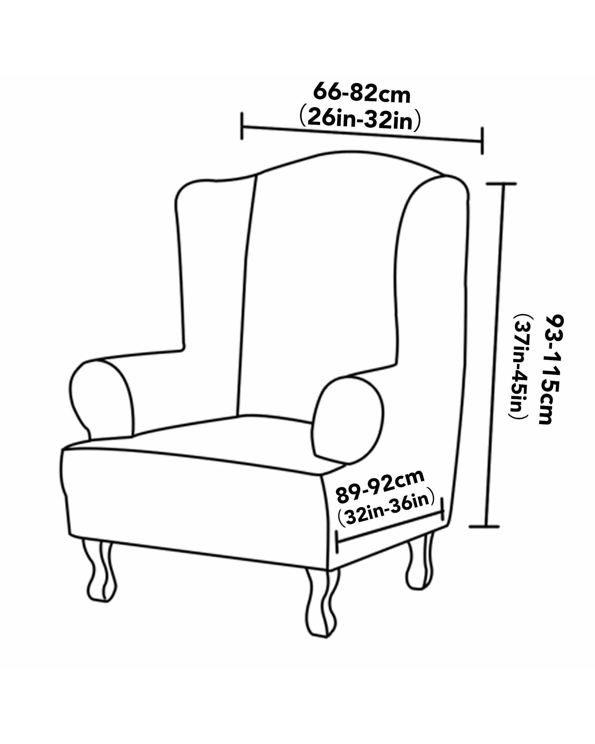 5 Smarcute Stretch Wing Chair Cover 1-Piece Non Slip Jacquard Fabric - Green, 5 of 5