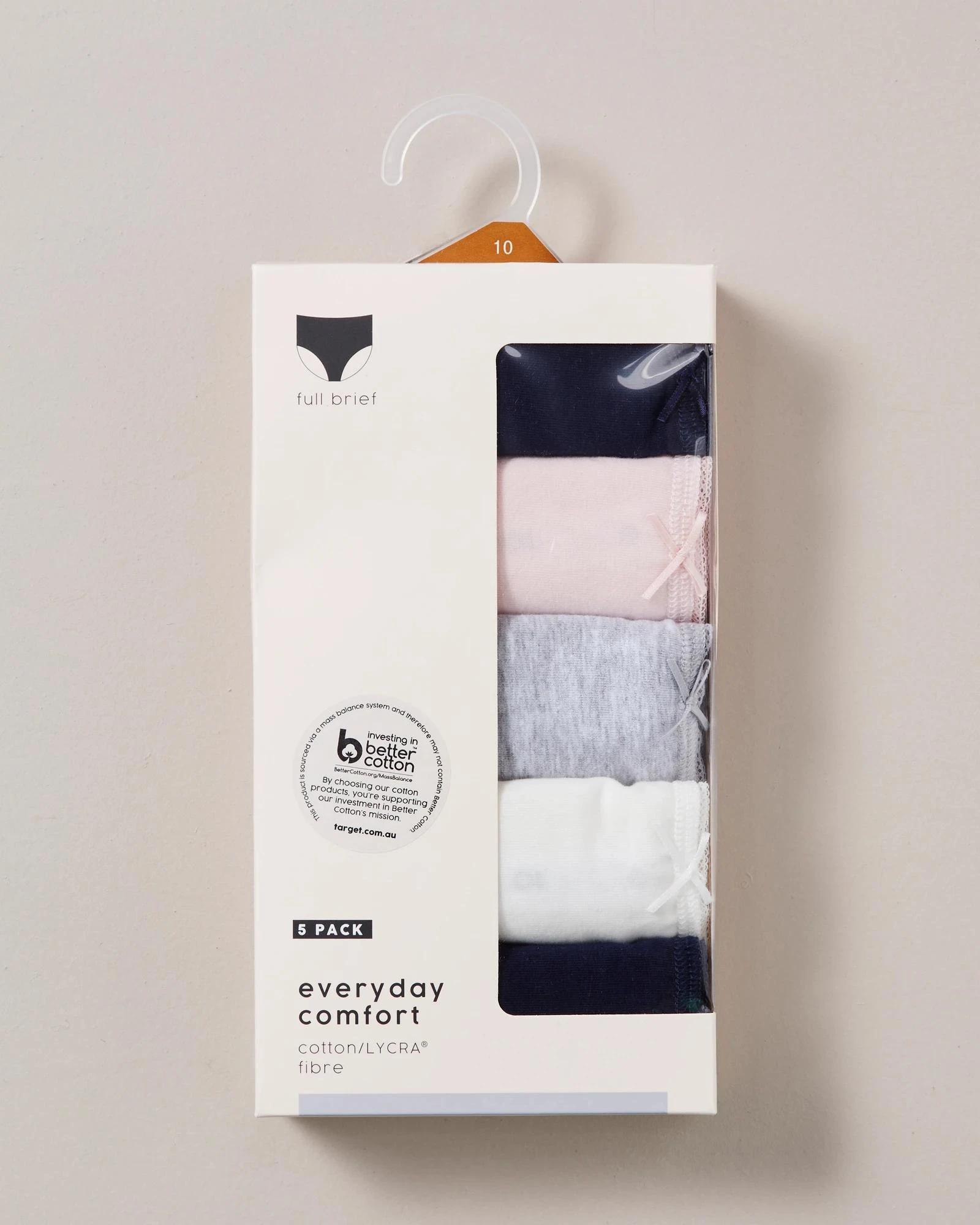 4 Target Woman Australian Cotton Womens Full Briefs 5 Pack TONAL MARLE, 4 of 10