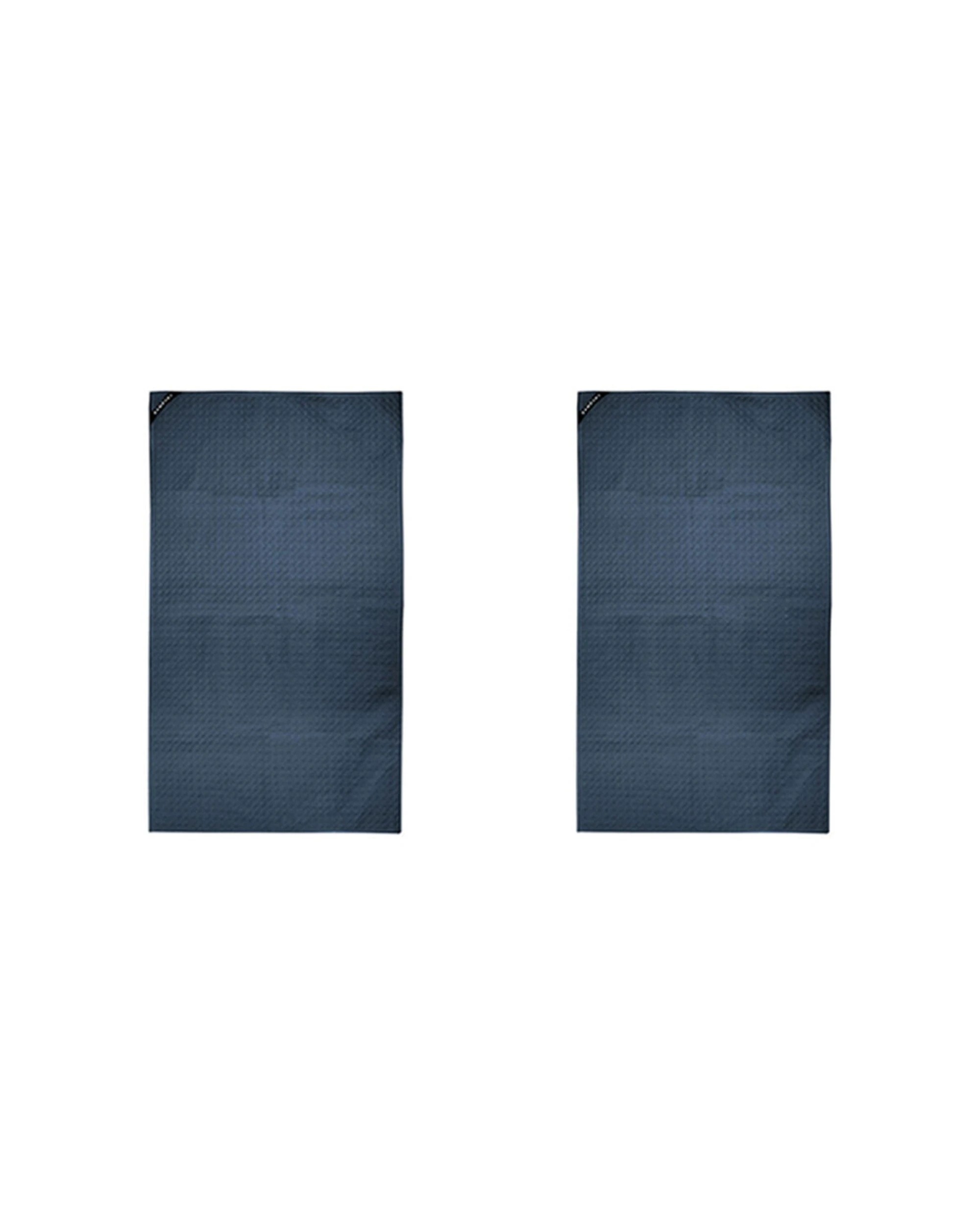 1 BAMBURY Matrix Gym Towel 2 Pack Microfibre Absorbent Quick Dry 40 x 70cm - Blue, 1 of 2