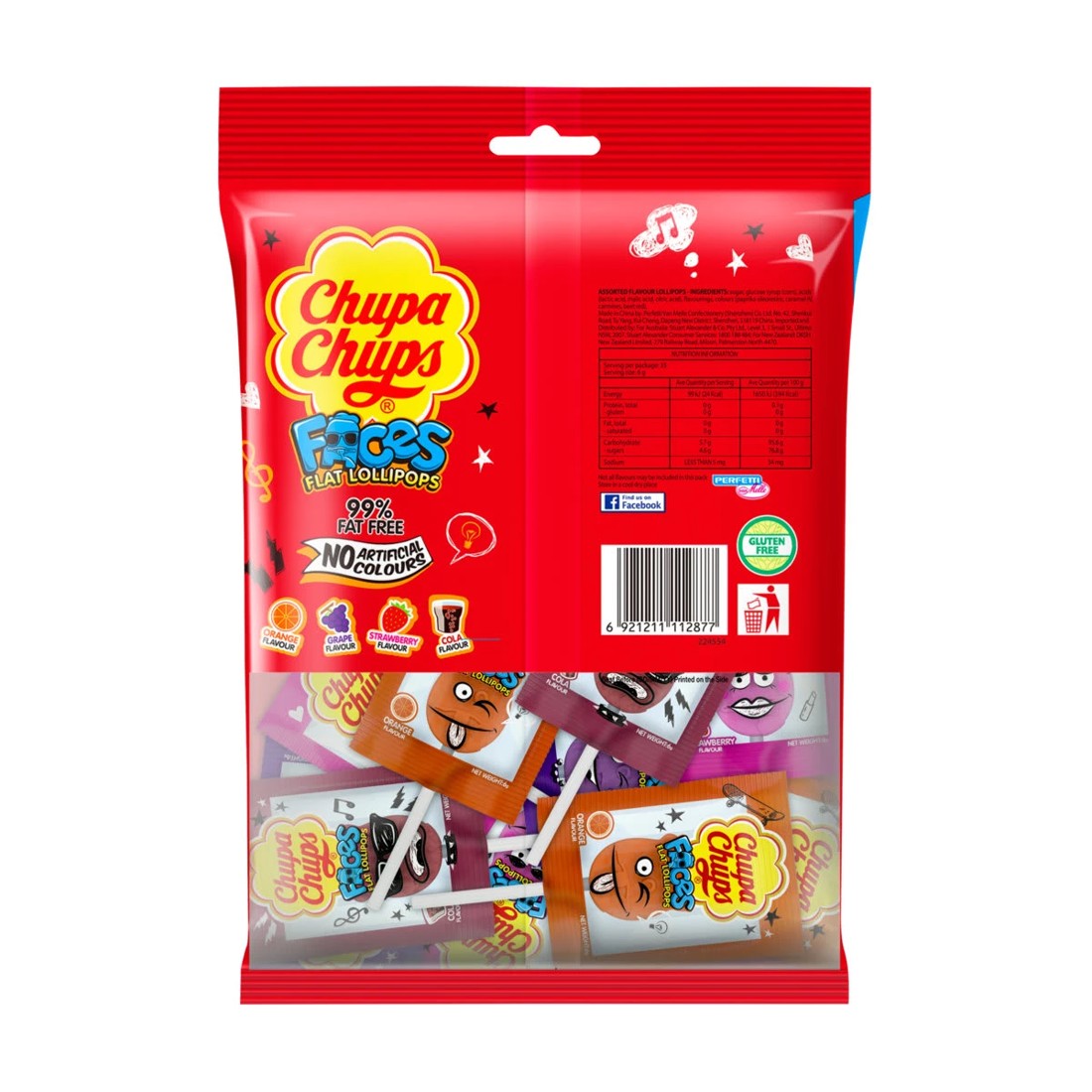 3 35 Piece Chupa Chups Faces Flat Lollipops 210g, 3 of 3