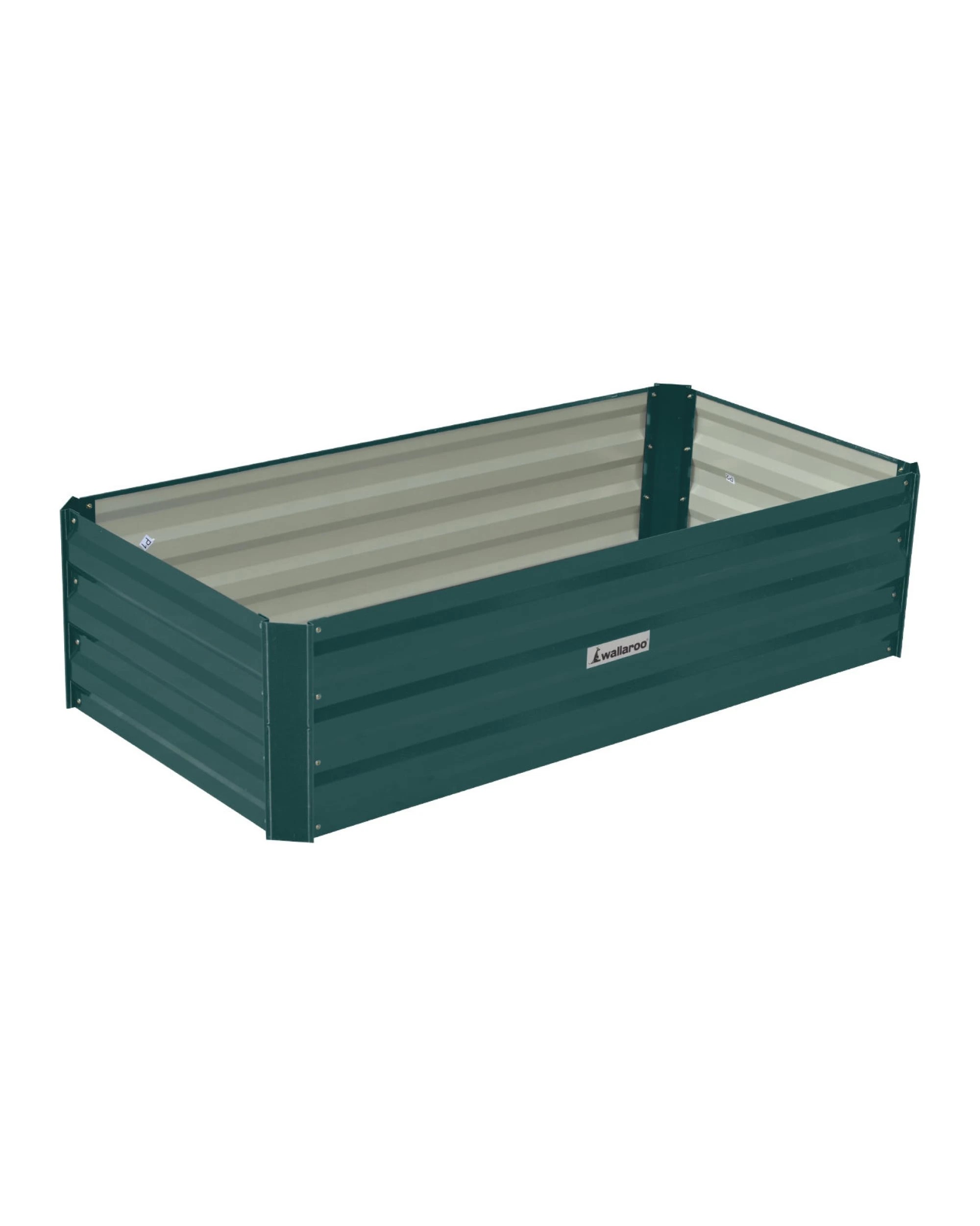 1 Wallaroo Galvanized Steel Raised Garden Bed 120 x 60 x 30cm Plants Vegetables Herbs Flowers - Green, 1 of 6