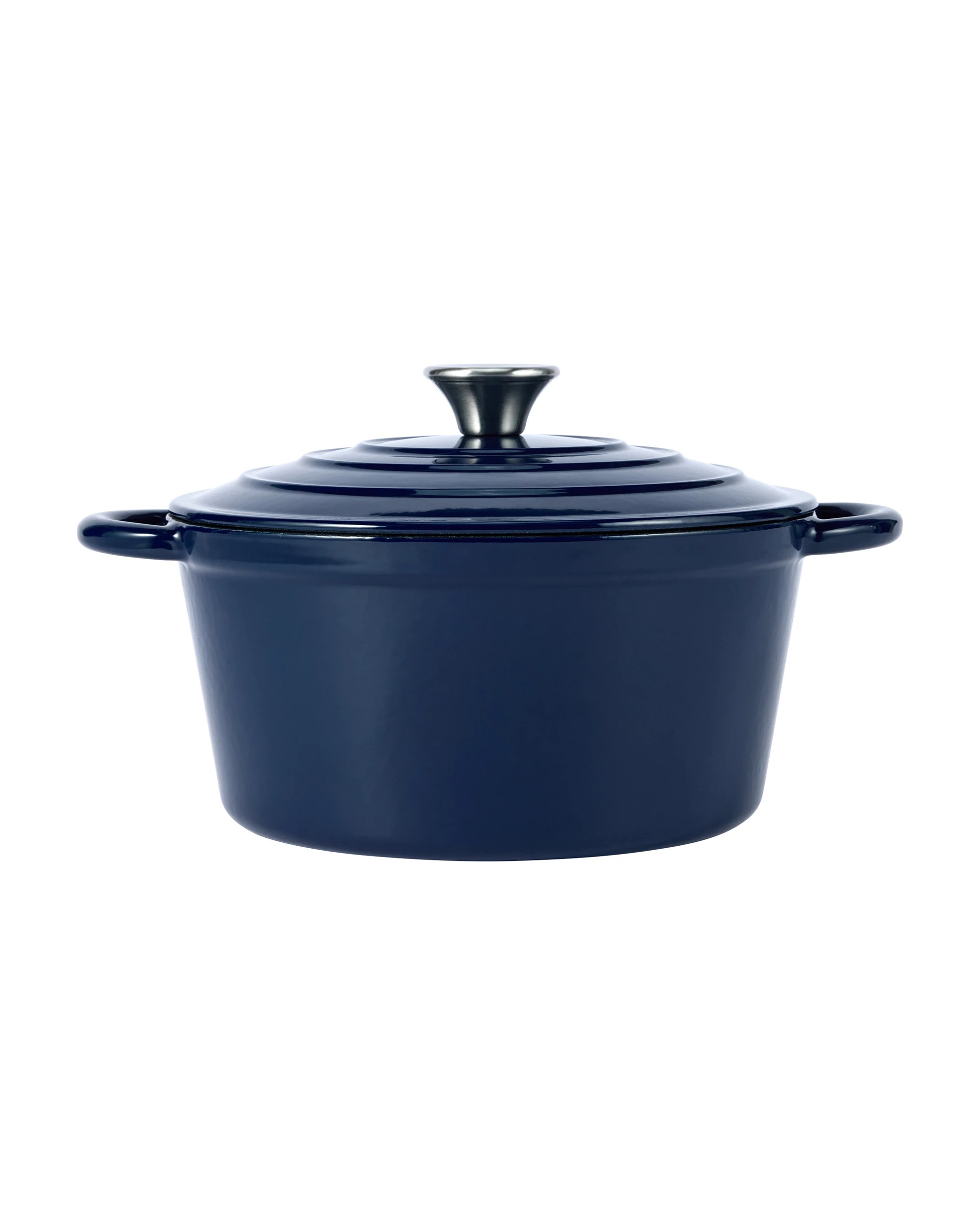 1 4L Cast Iron Casserole - Navy, 1 of 6