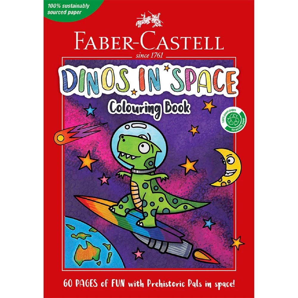 1 Faber-Castell Dinos in Space Colouring Book 60 Pages, 1 of 3