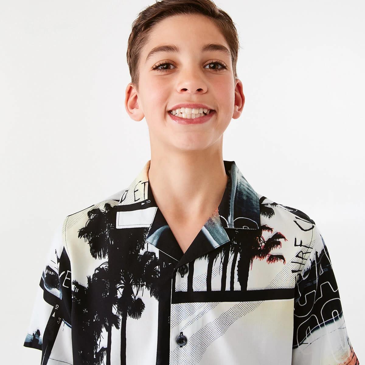 3 Short Sleeve Resort Shirt Wht Plmskt, 3 of 9