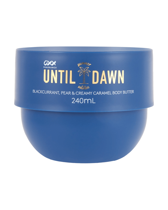 OXX Fragrance Until Dawn Summer Solstice Body Butter 240ml - Blackcurrant, Pear and Creamy Caramel