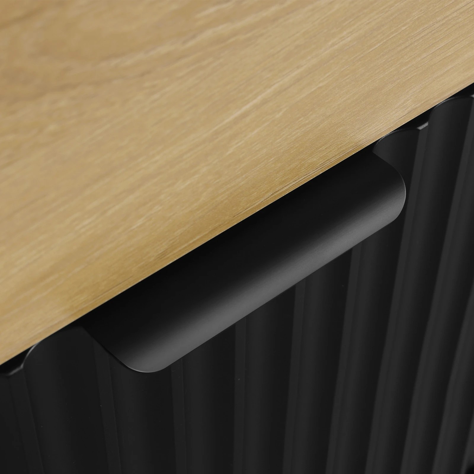 9 Alfordson Bedside Table Nightstand 2 Drawers Side Storage Cabinet - Black Wood, 9 of 10