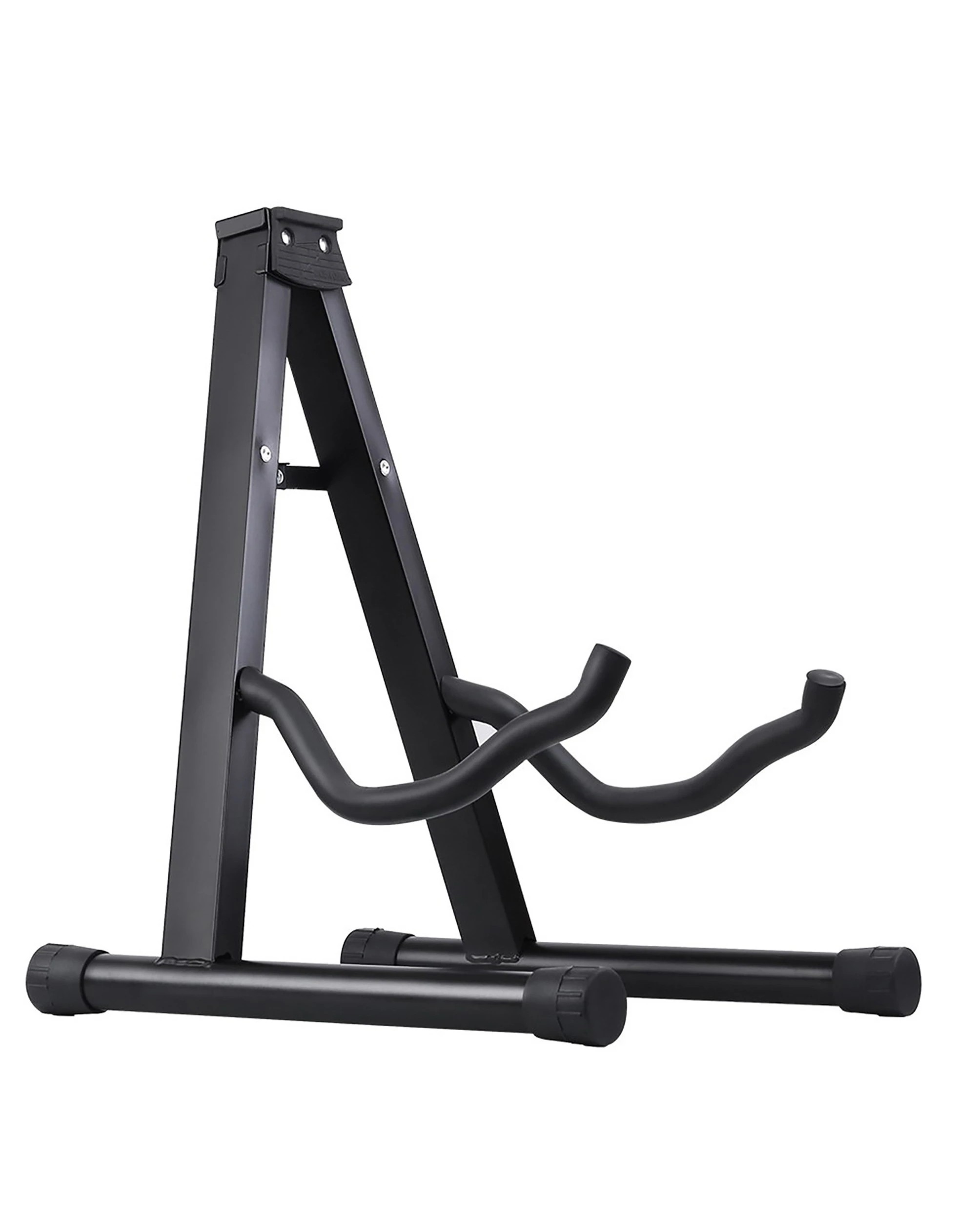 1 Alpha Guitar Stand Folding Portable Floor Rack Holder - Black, 1 of 4