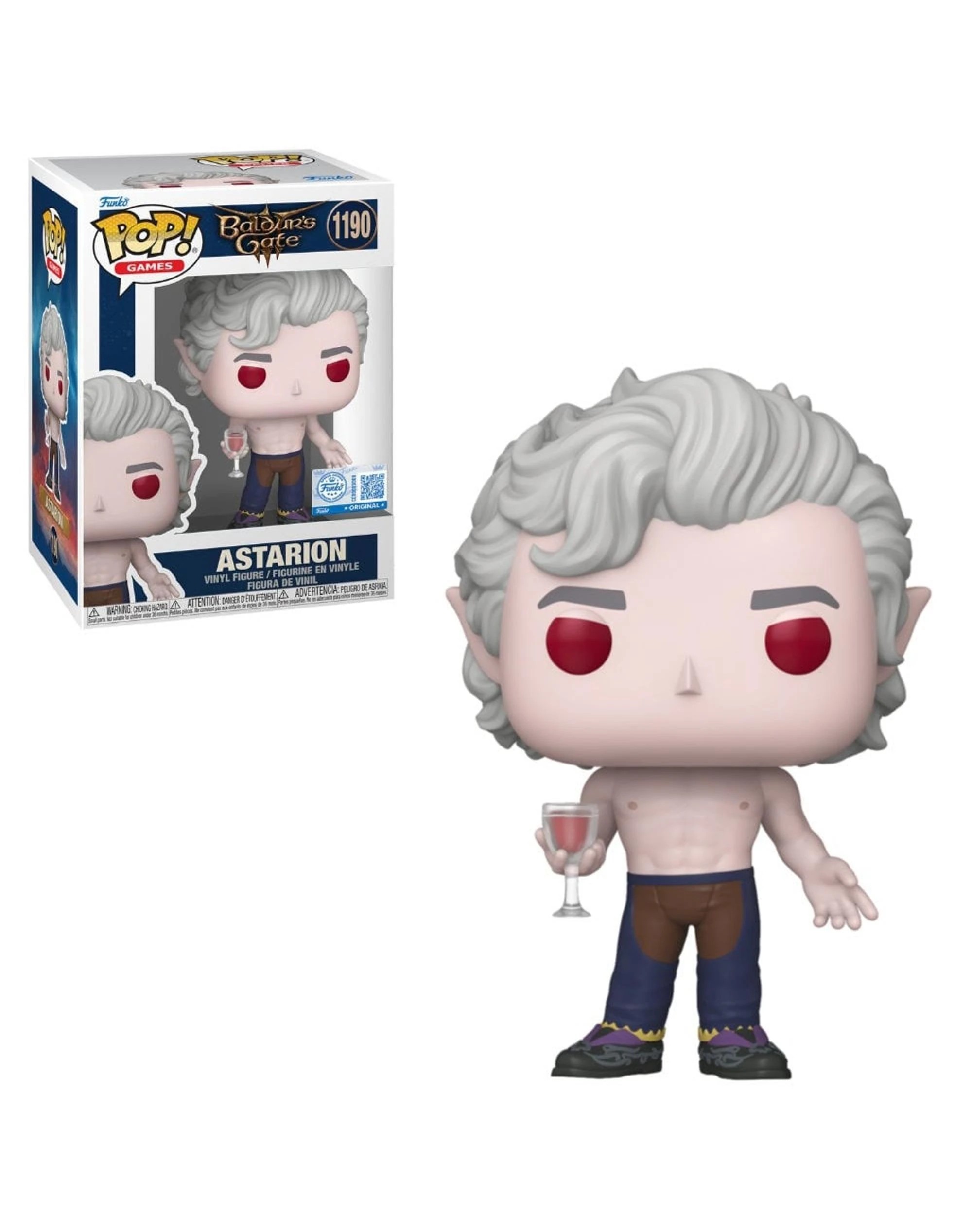 1 Baldur's Gate 3 Astarion - Shirtless -  U.S Exclusive Funko POP! Vinyl, 1 of 3