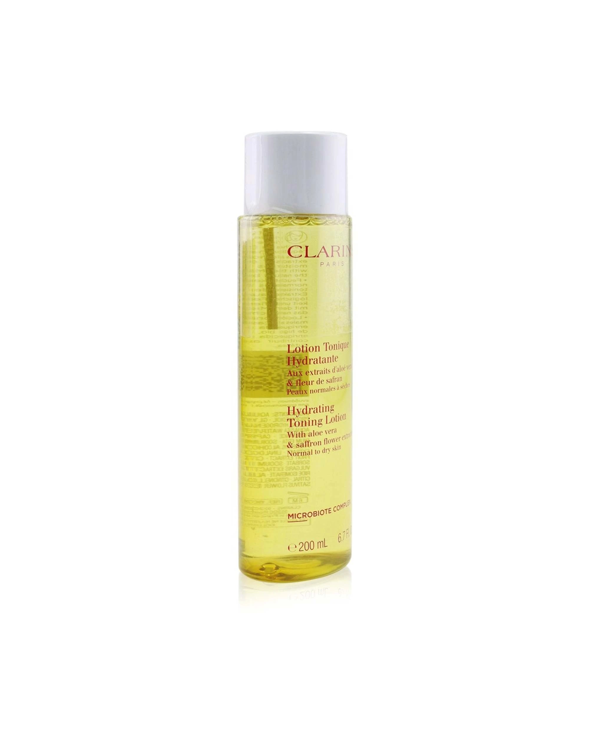 3 Clarins Hydrating Toning Lotion with Aloe Vera & Saffron Flower Extracts - Normal to Dry Skin  400ml/13.5oz, 3 of 4