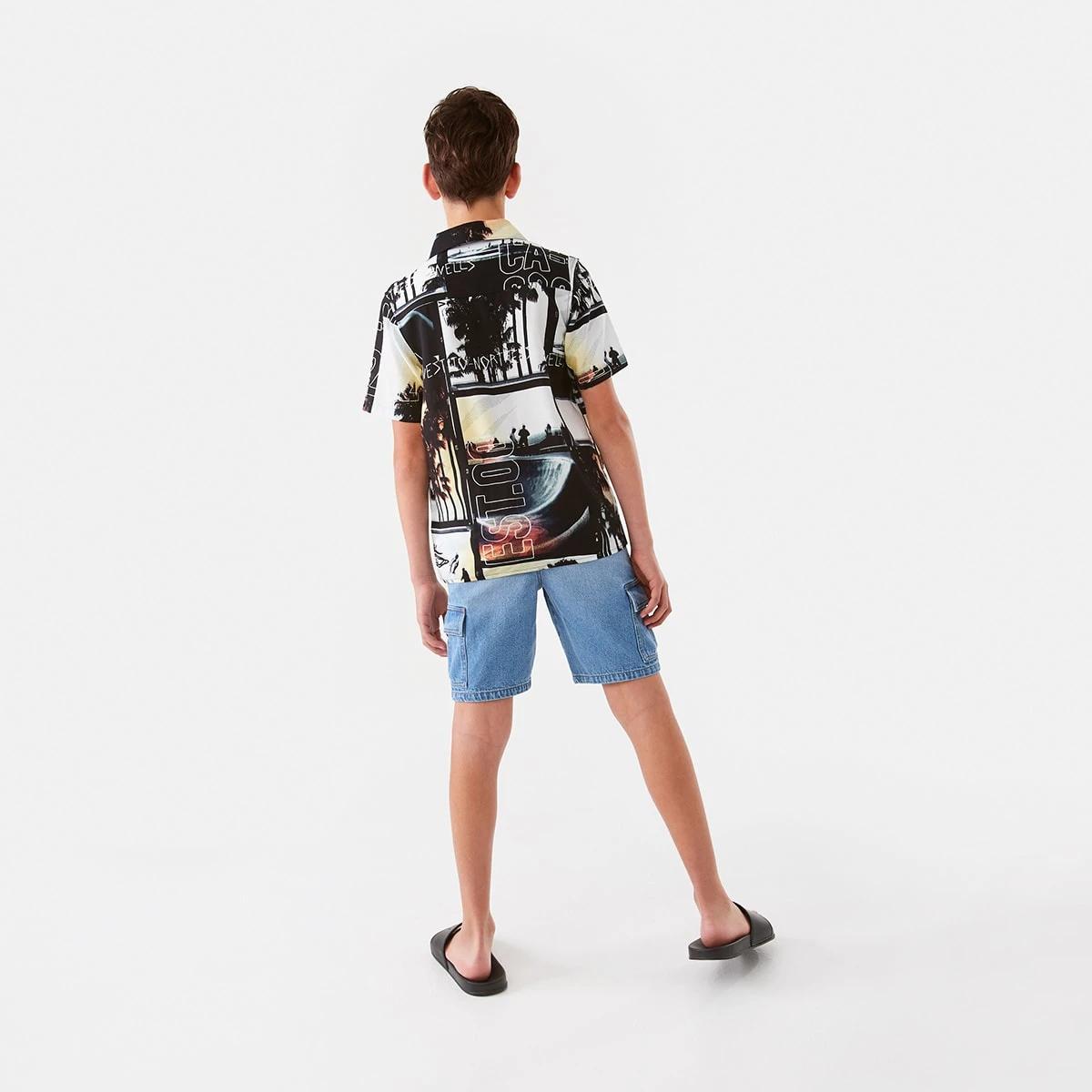 7 Short Sleeve Resort Shirt Wht Plmskt, 7 of 9