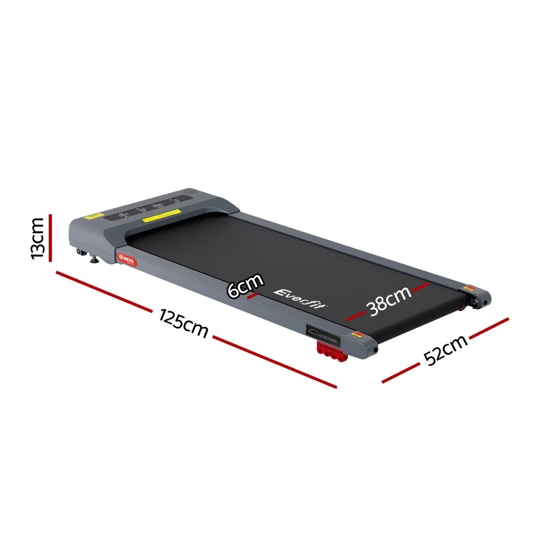 2 Everfit Treadmill Electric Walking Pad Incline - Grey, 2 of 2