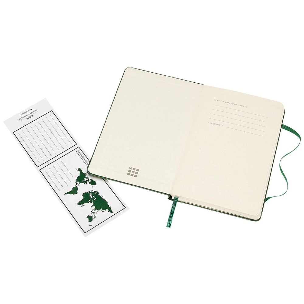 4 Moleskine Classic Hard Cover Ruled Notebook Myrtle Green, 4 of 6