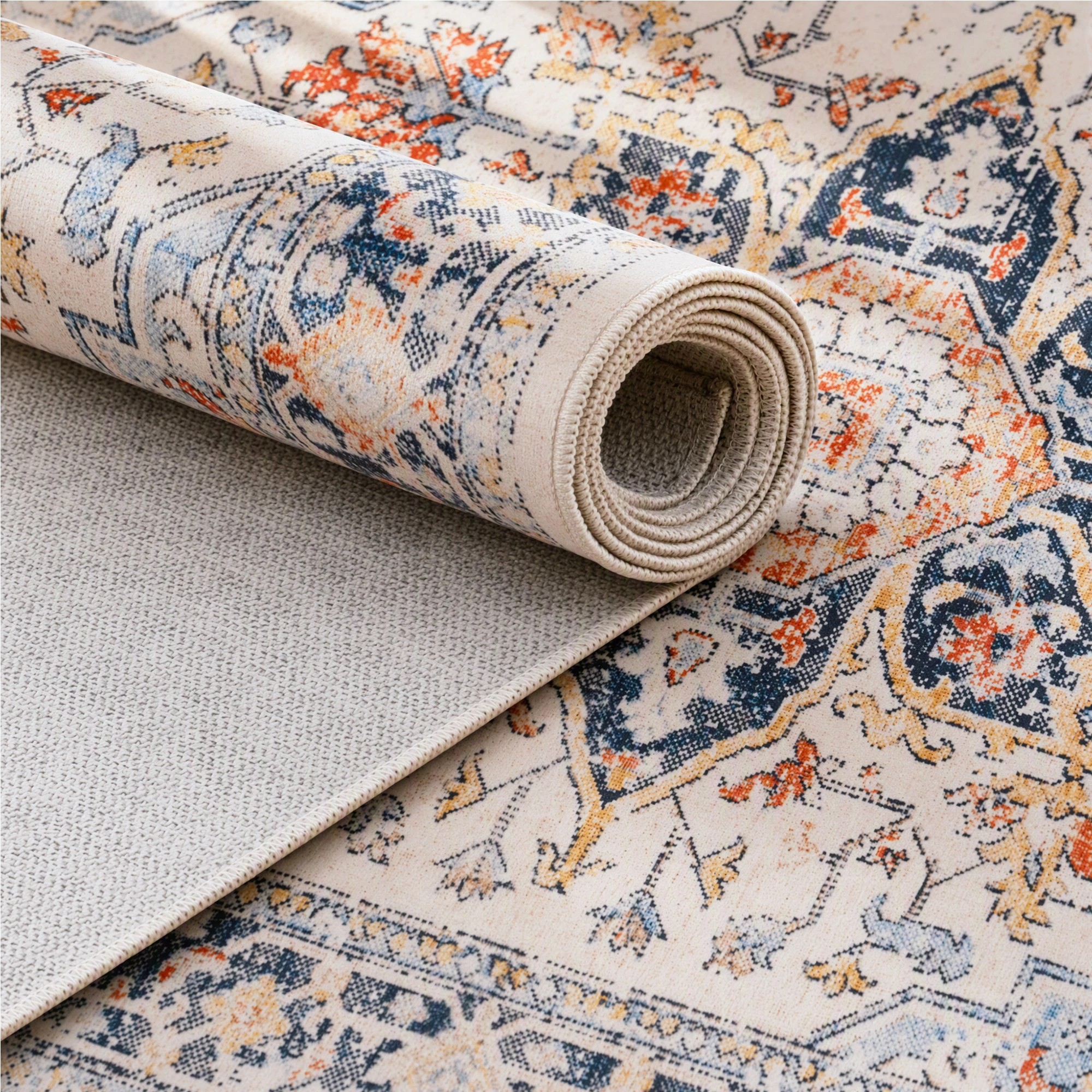 4 Artiss 60 x 120 cm Hallway Runner Rugs for Living Room 0.5cm Washable Non-Slip - Orange, 4 of 10