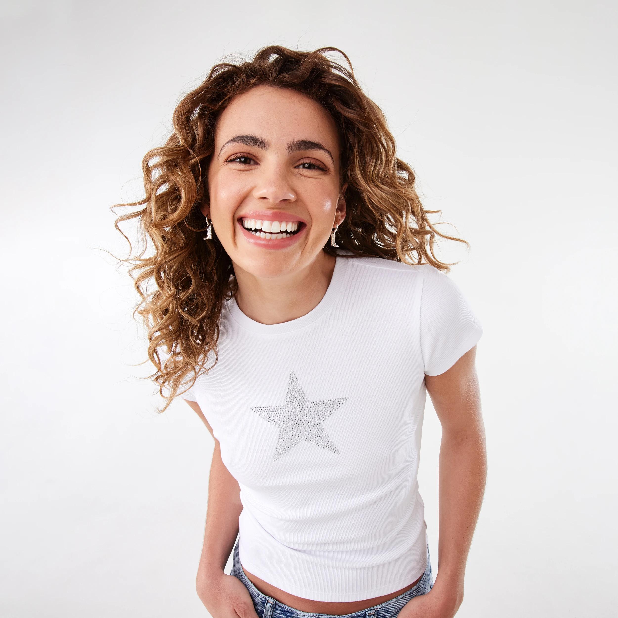 7 Short Sleeve Embellished Neat Fit T-shirt Star, 7 of 9