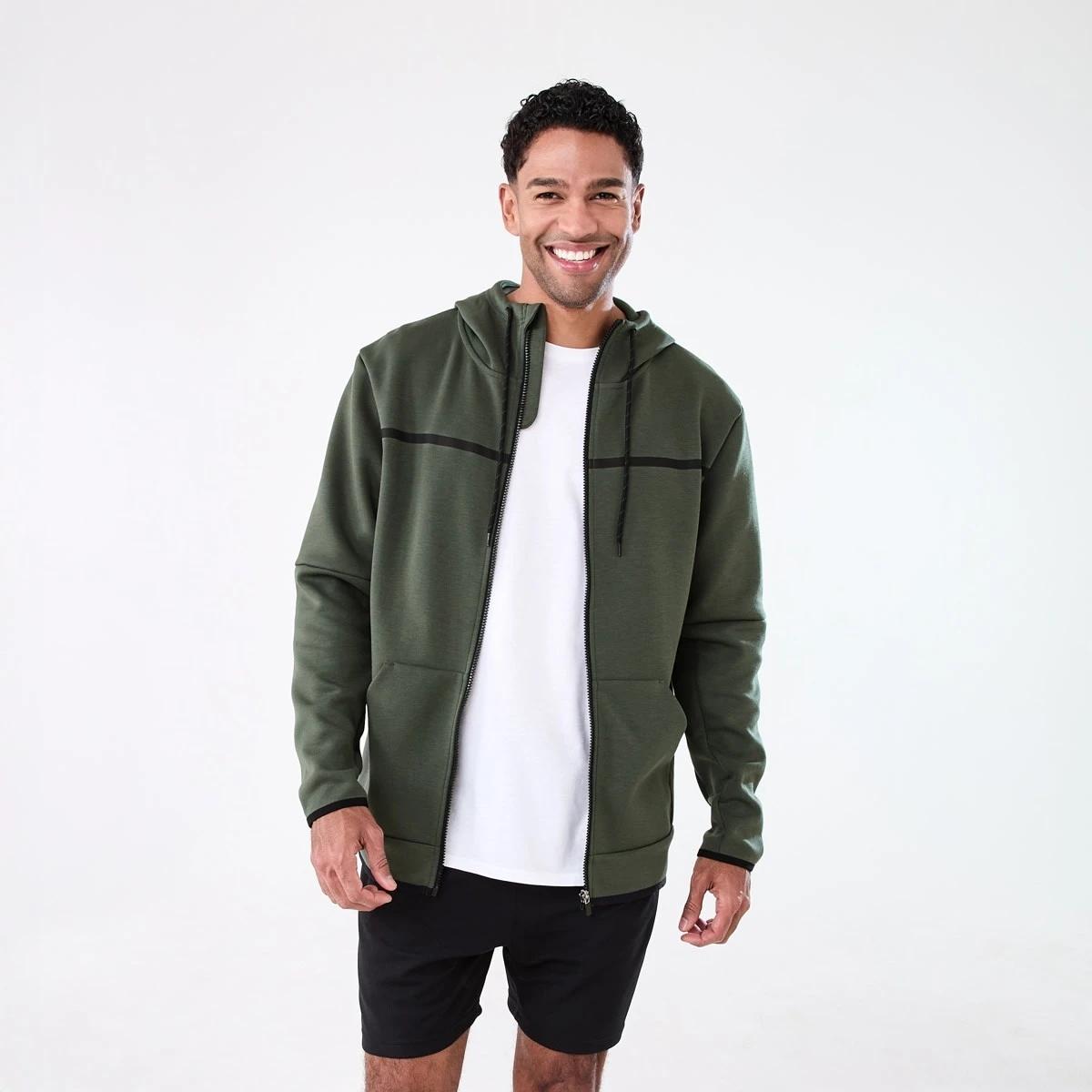 1 Active Mens Sports Hoodie DEEPEST GREEN, 1 of 7