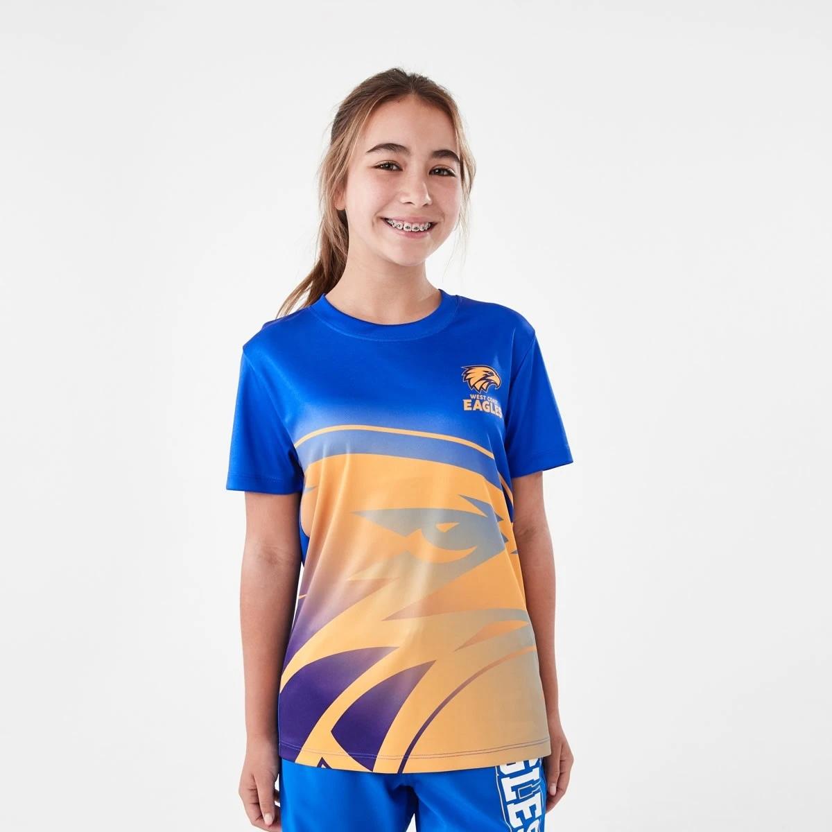 2 Official AFL Kids Training T-shirt West Coast, 2 of 9