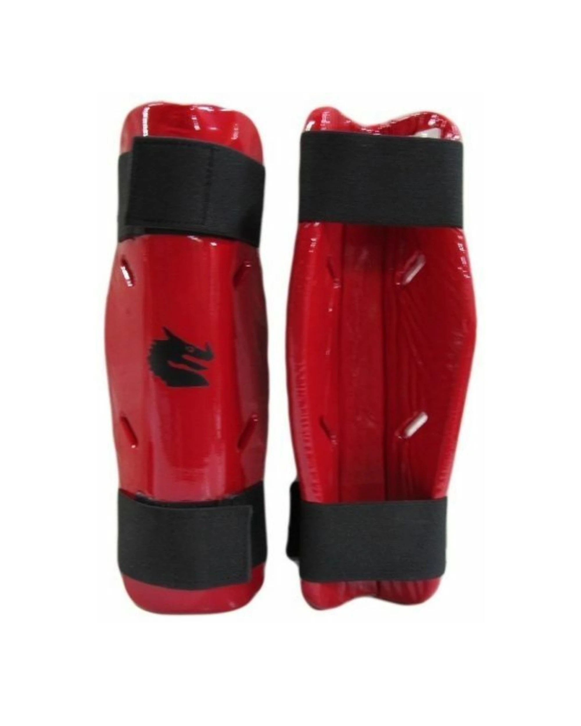 1 Morgan Dipped Foam Protector Shin Guards Large - Red, 1 of 4