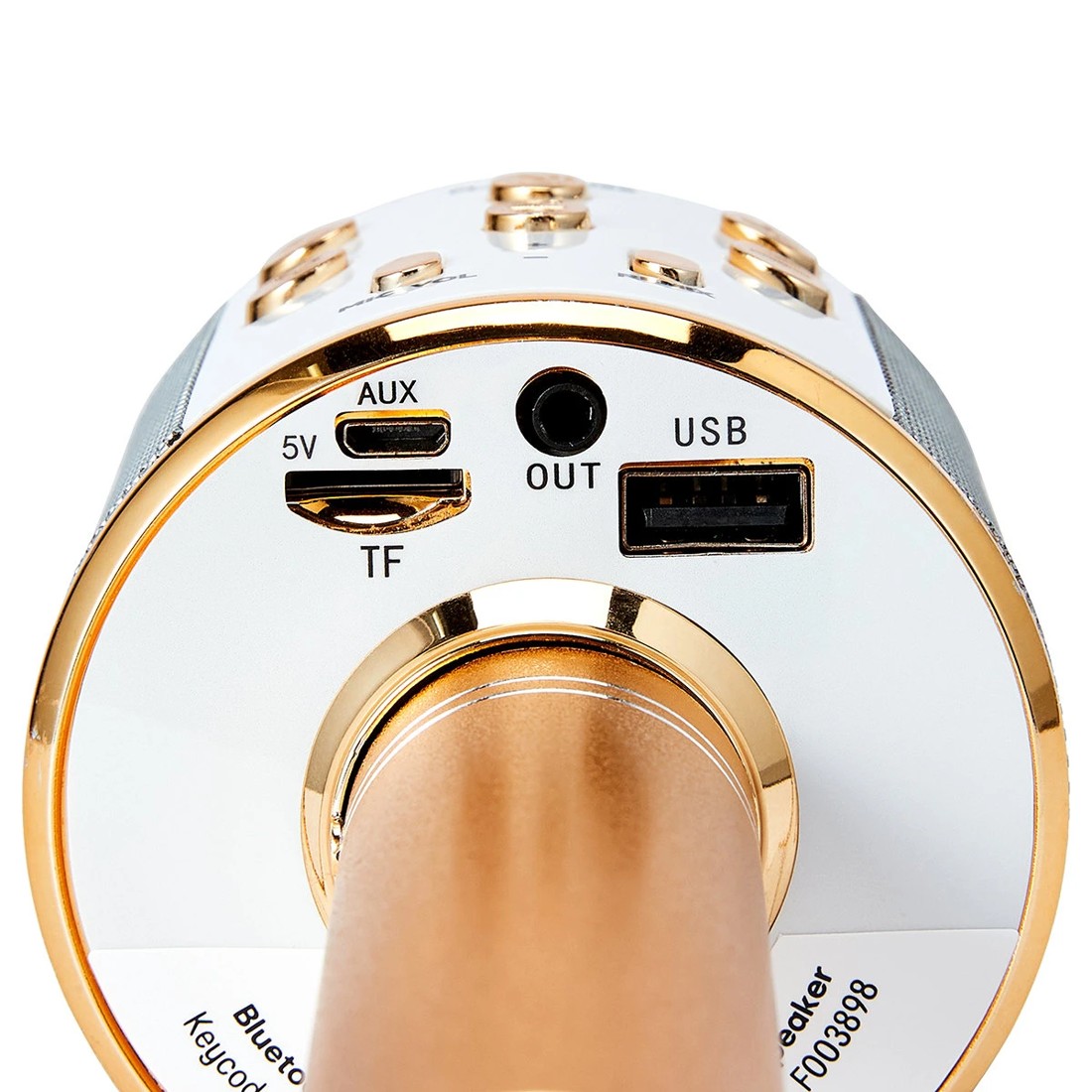 6 Karaoke Bluetooth Microphone - Gold Look, 6 of 8