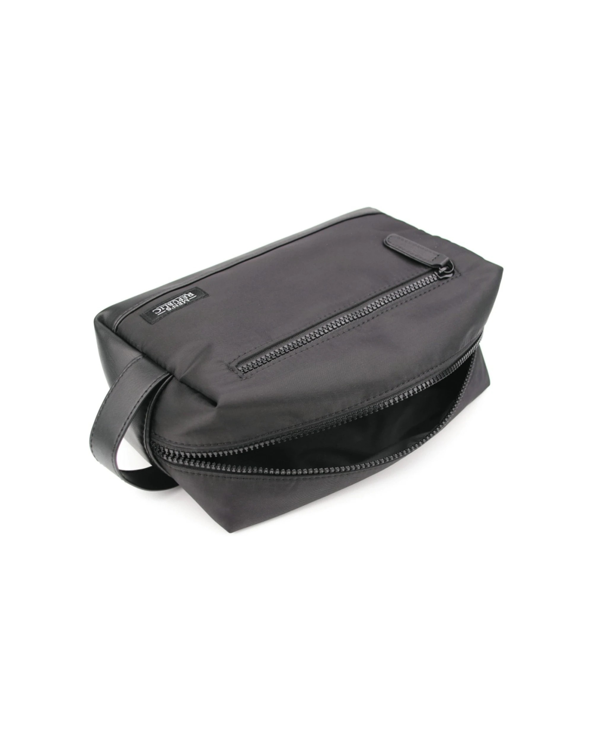 6 Mne's Republic Nylon Toiletry Bag Compact Travel Pouch Practical Travel Organiser 25cm - Black, 6 of 7