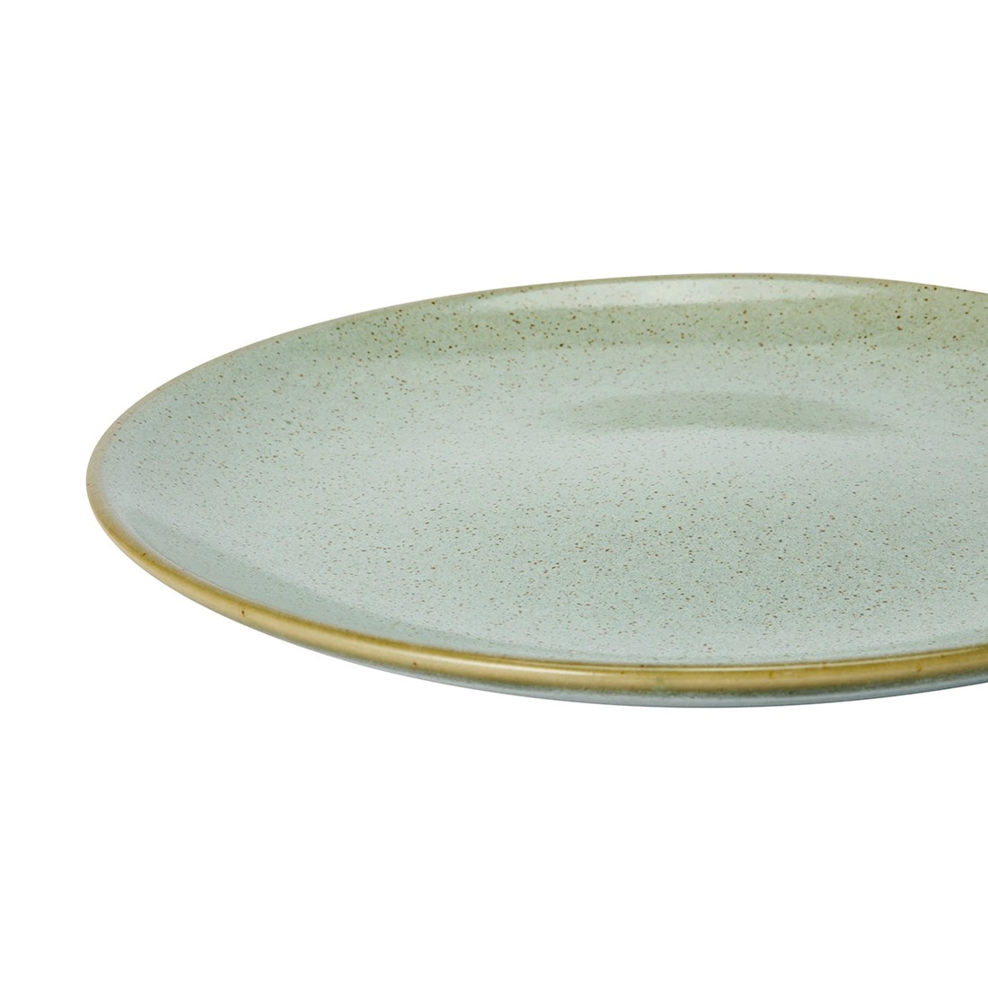 1 Green Glazed Dinner Plate, 1 of 5
