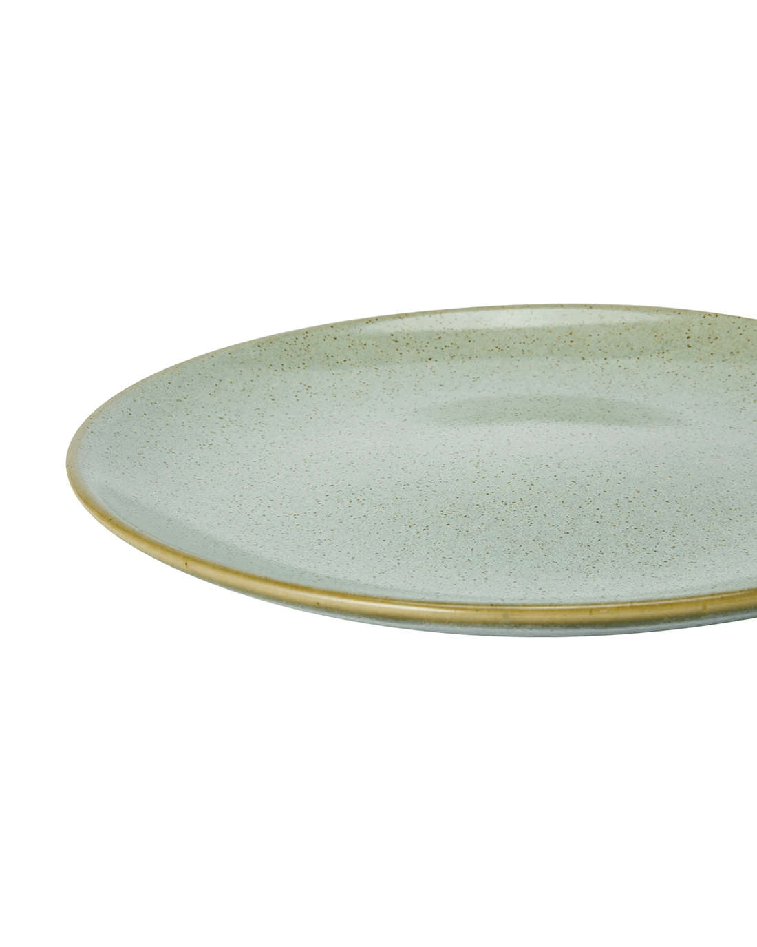 1 Green Glazed Dinner Plate, 1 of 5