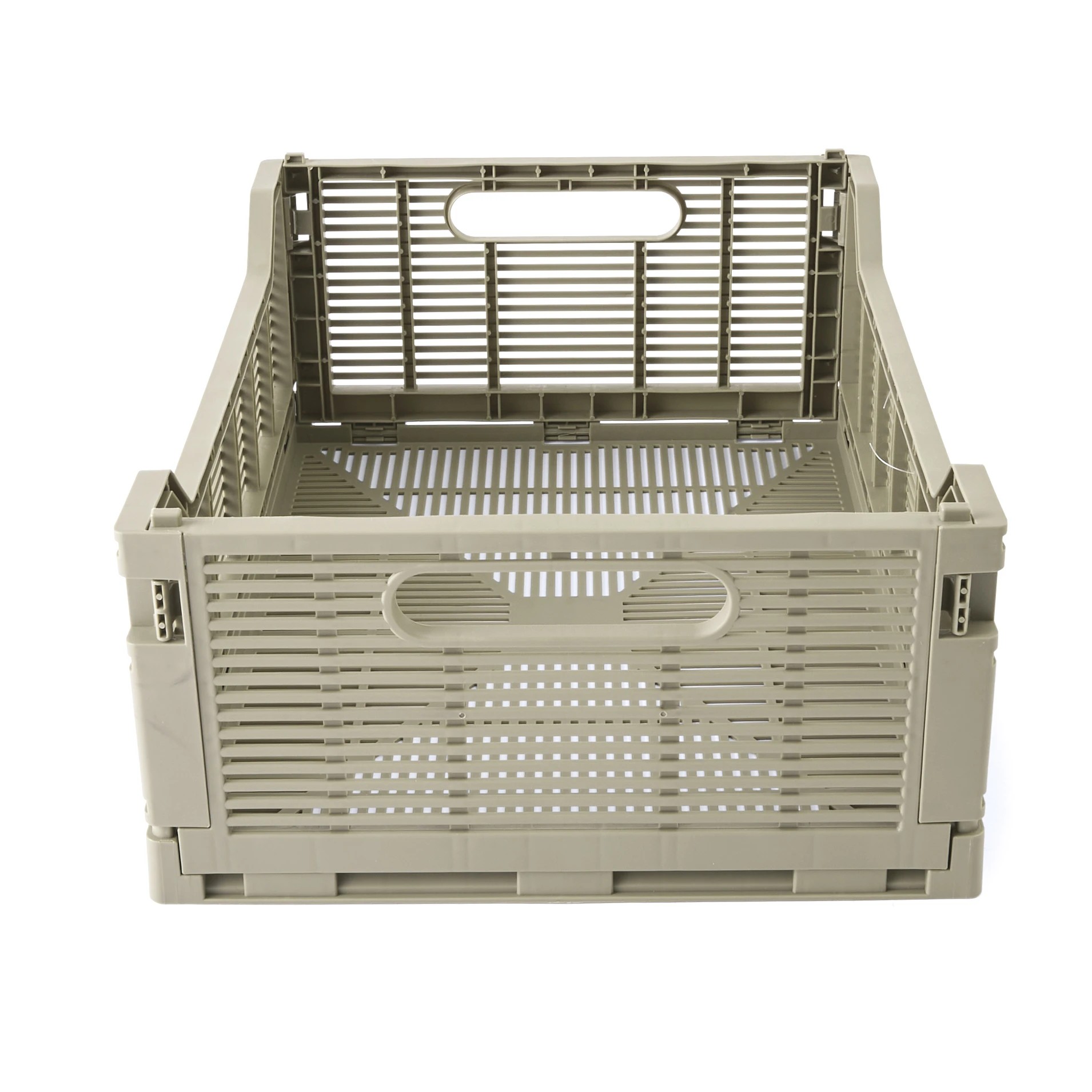 4 13L Linear Collapsible Crate - Medium, Green, 4 of 5