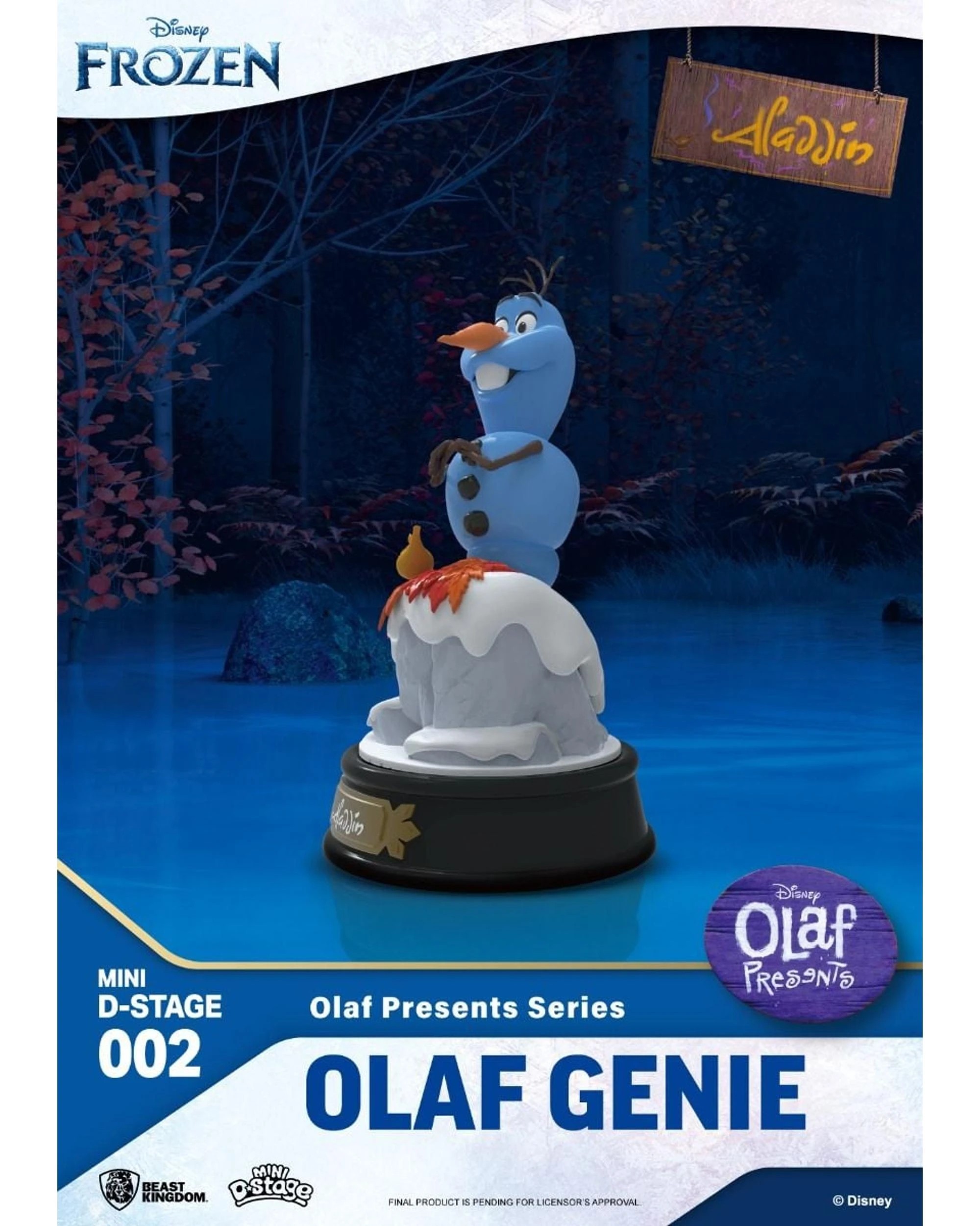 4 Beast Kingdom Mini D Stage Disney Olaf Presents Series Olaf Genie Figure, 4 of 6