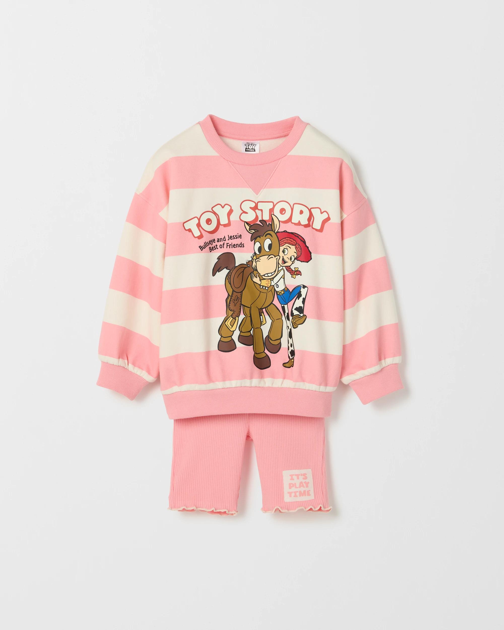 5 Disney Pixar Toy Story Australian Cotton Blend Fleece Top and Bike Shorts Set PINK, 5 of 6