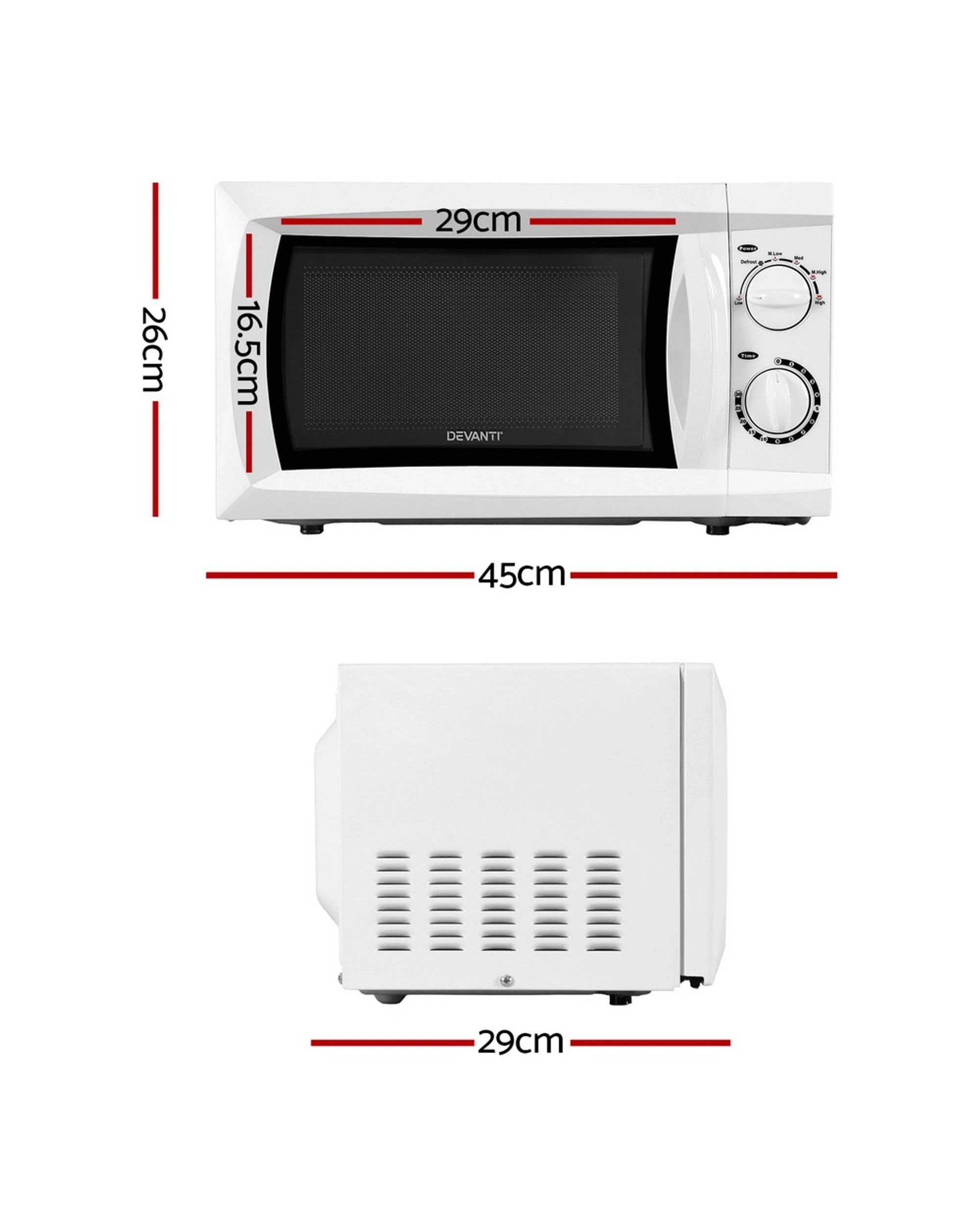 2 Devanti 20l Microwave Oven 700w
 - White, 2 of 3