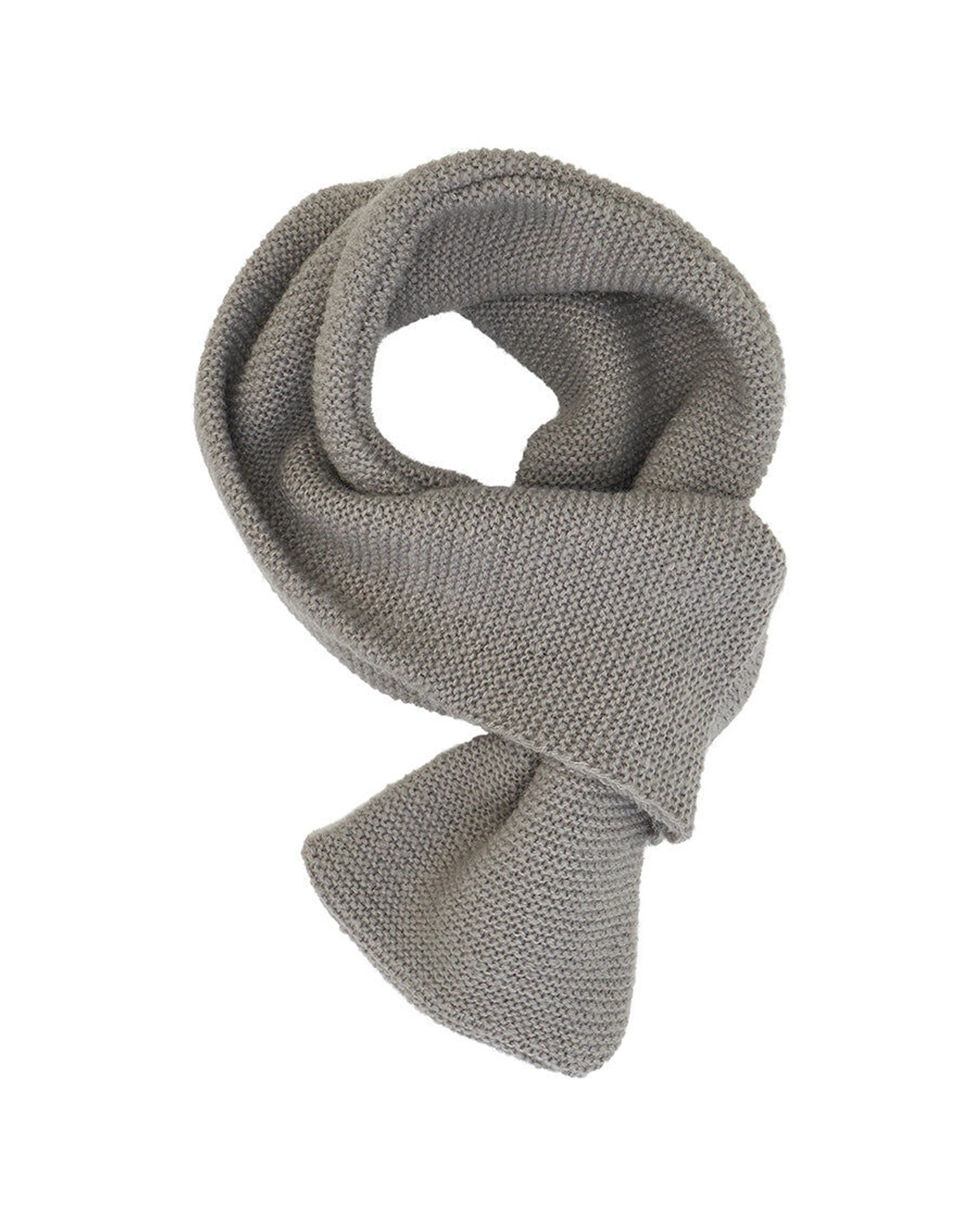 1 Annabel Trends Slip Through Knit Acrylic Yarn Scarf Unisex 77x14cm - Grey, 1 of 3