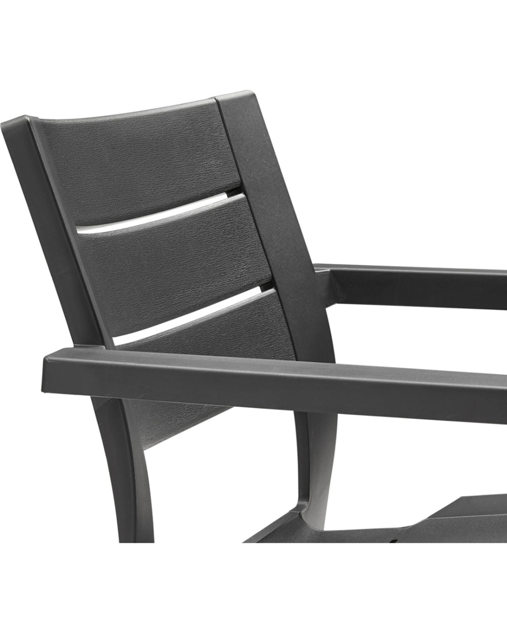 Keter 6pc Julie Dining Chair Outdoor Patio Garden Armchair Graphite ...