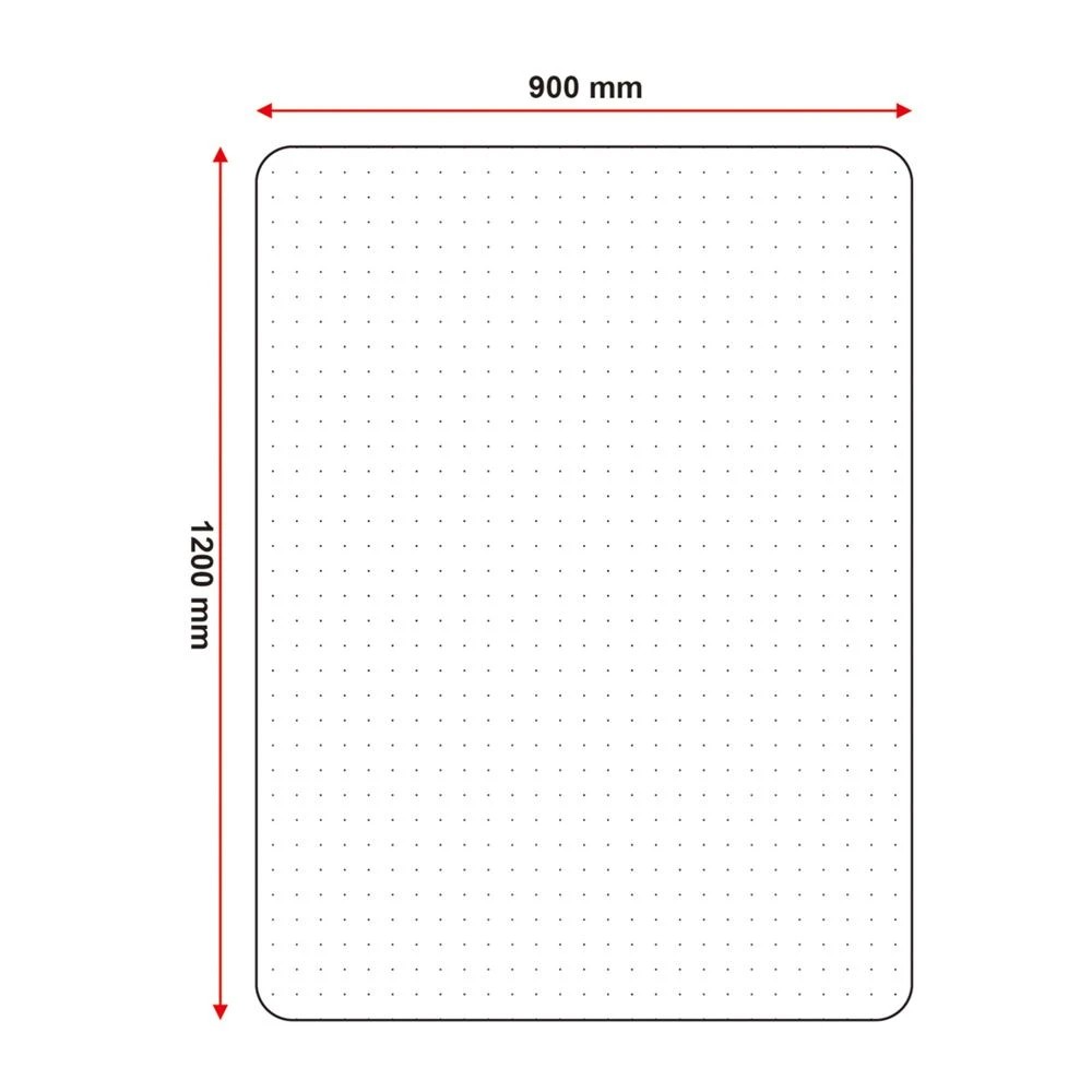 7 Carpet PVC Chair Mat 900x1200 Rectangle Suits 6mm Carpet, 7 of 7