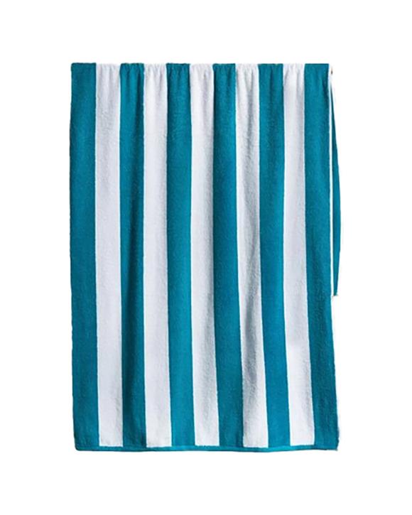 CANNINGVALE Striped Cabana Cotton Terry Beach Towel Soft Absorbent - Multi