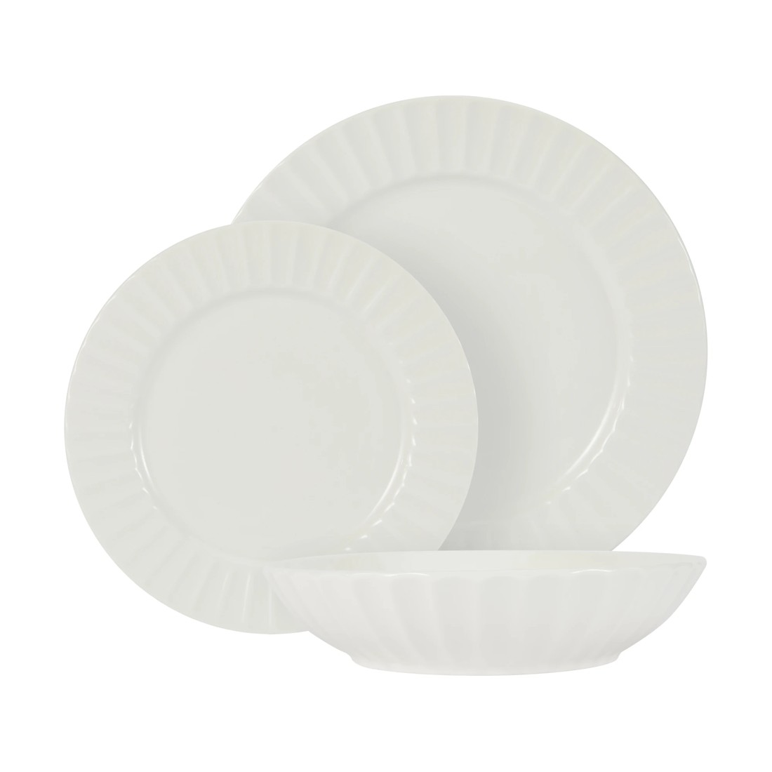 1 Rim Embossed 12 Piece Dinner Set, 1 of 7