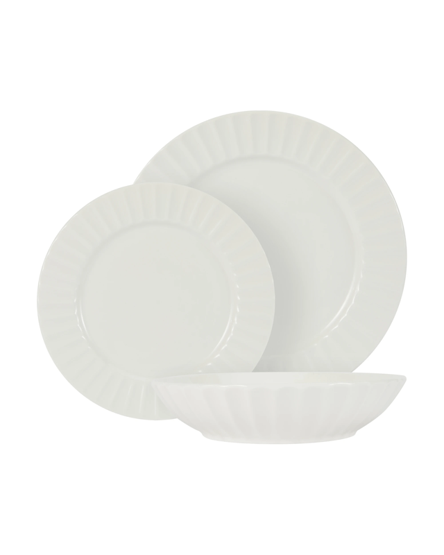 Rim Embossed 12 Piece Dinner
