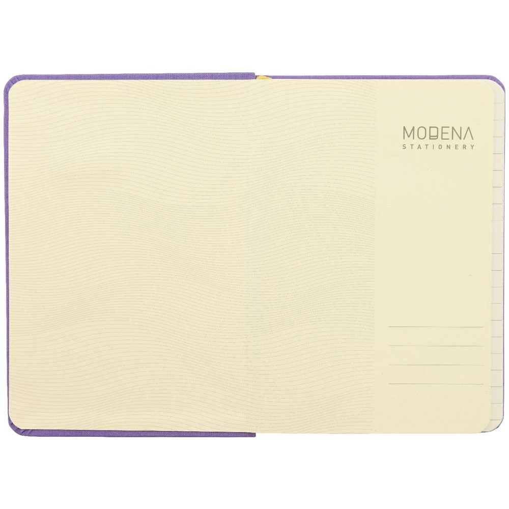 3 Modena A6 Linen Ruled Notebook Lilac, 3 of 5
