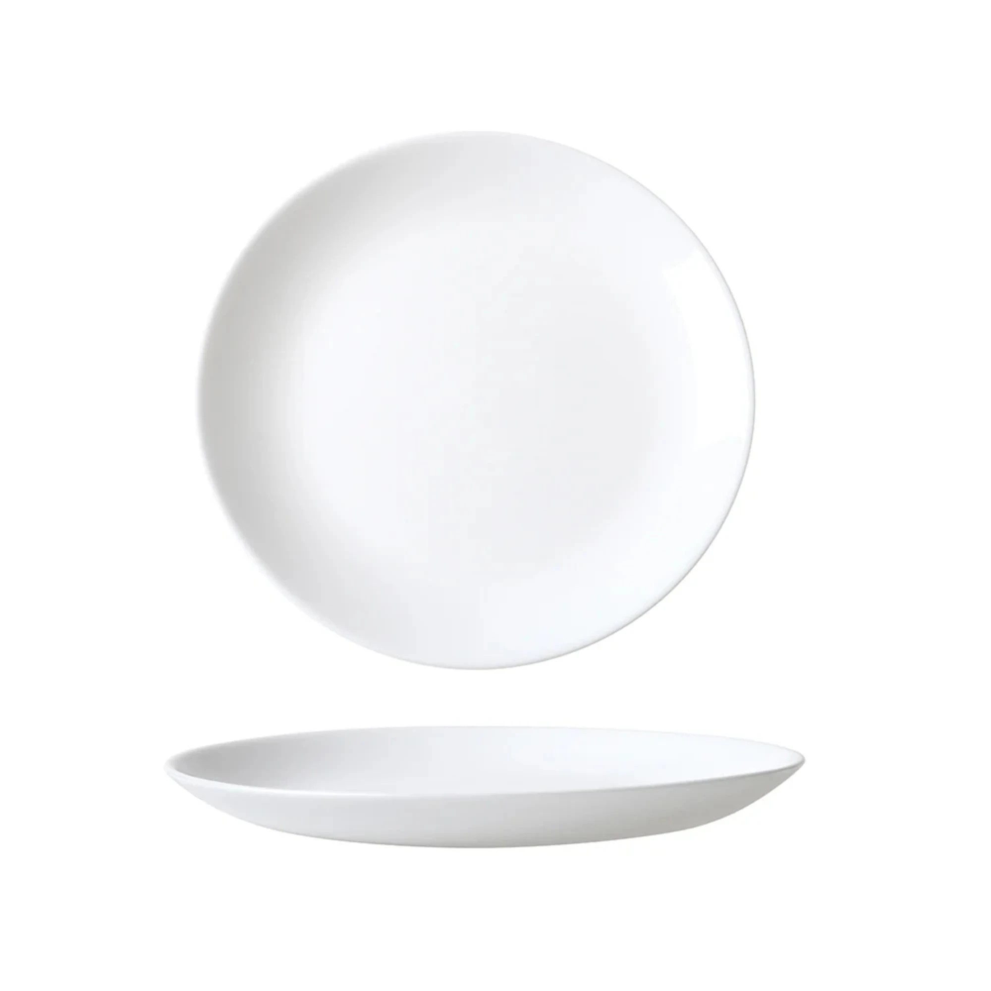 3 Wiltshire White Coupe 12 Piece Glass Dinner Set - White, 3 of 7
