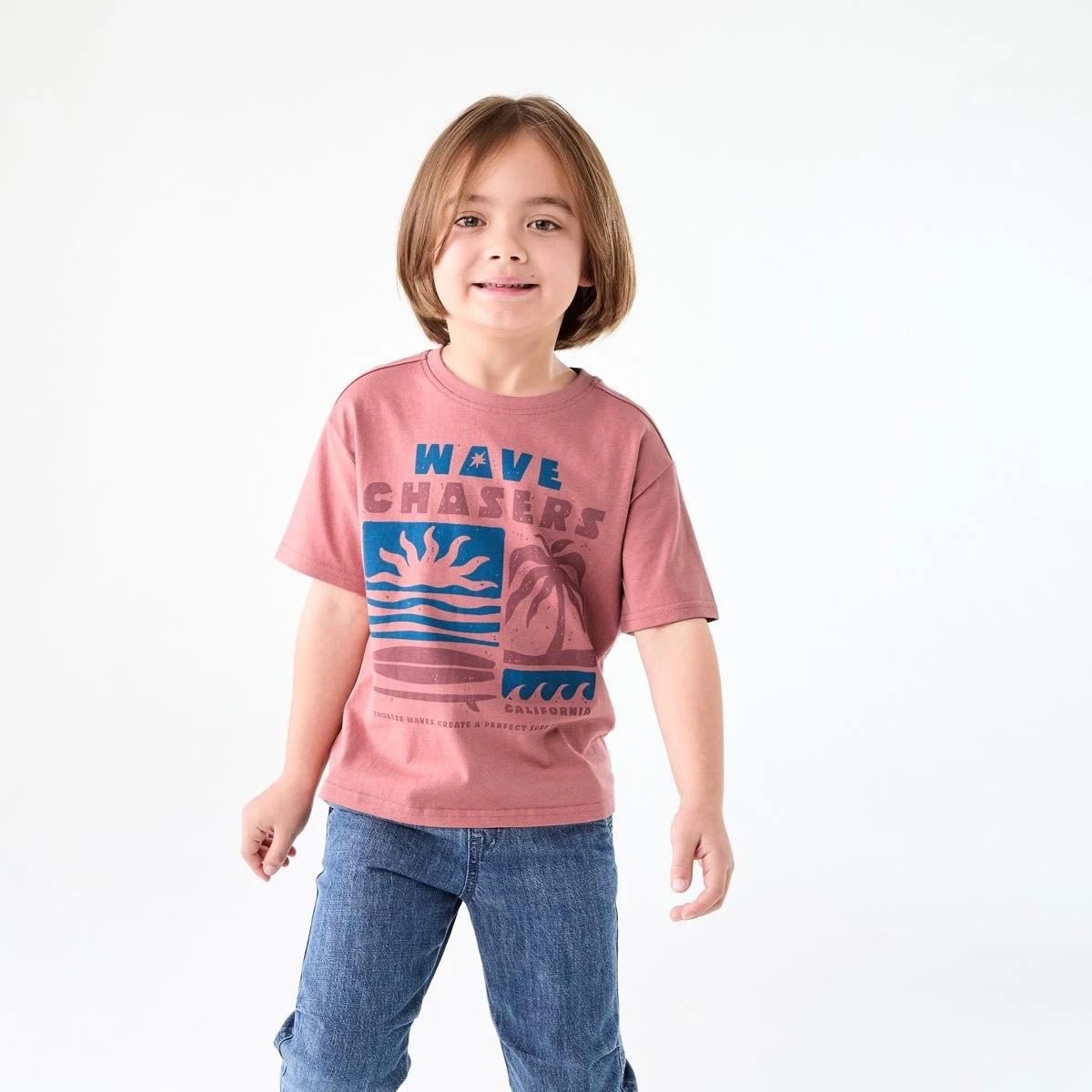 1 Chest Print T-shirt WAVE CHASERS WASHED CLAY, 1 of 6