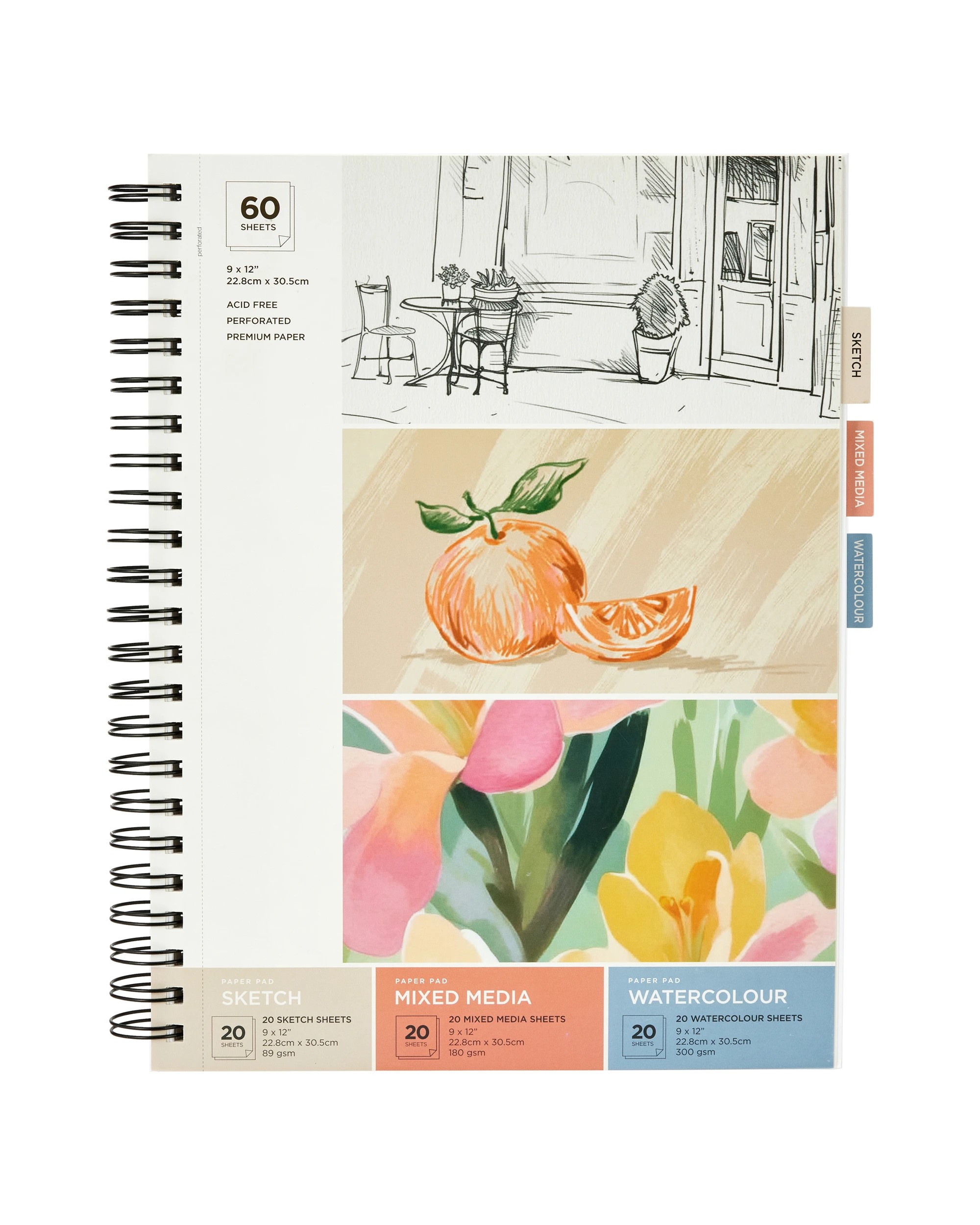 1 Spiral Art Pad Mixed Media, 1 of 4