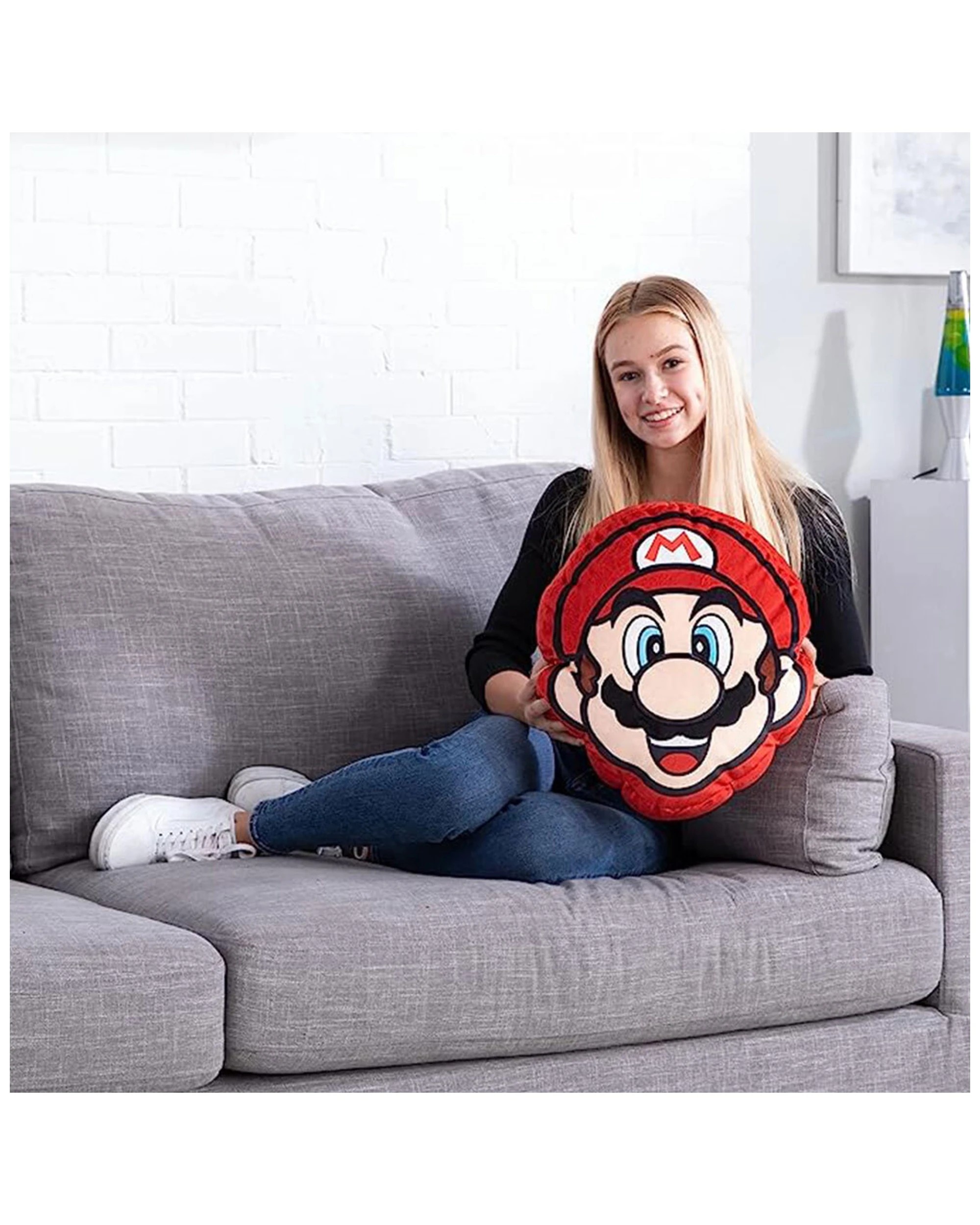 3 Super Mario Head Mega Mocchi Mocchi Plush Kids Toy 15 Inch Soft Official
 - red, 3 of 3