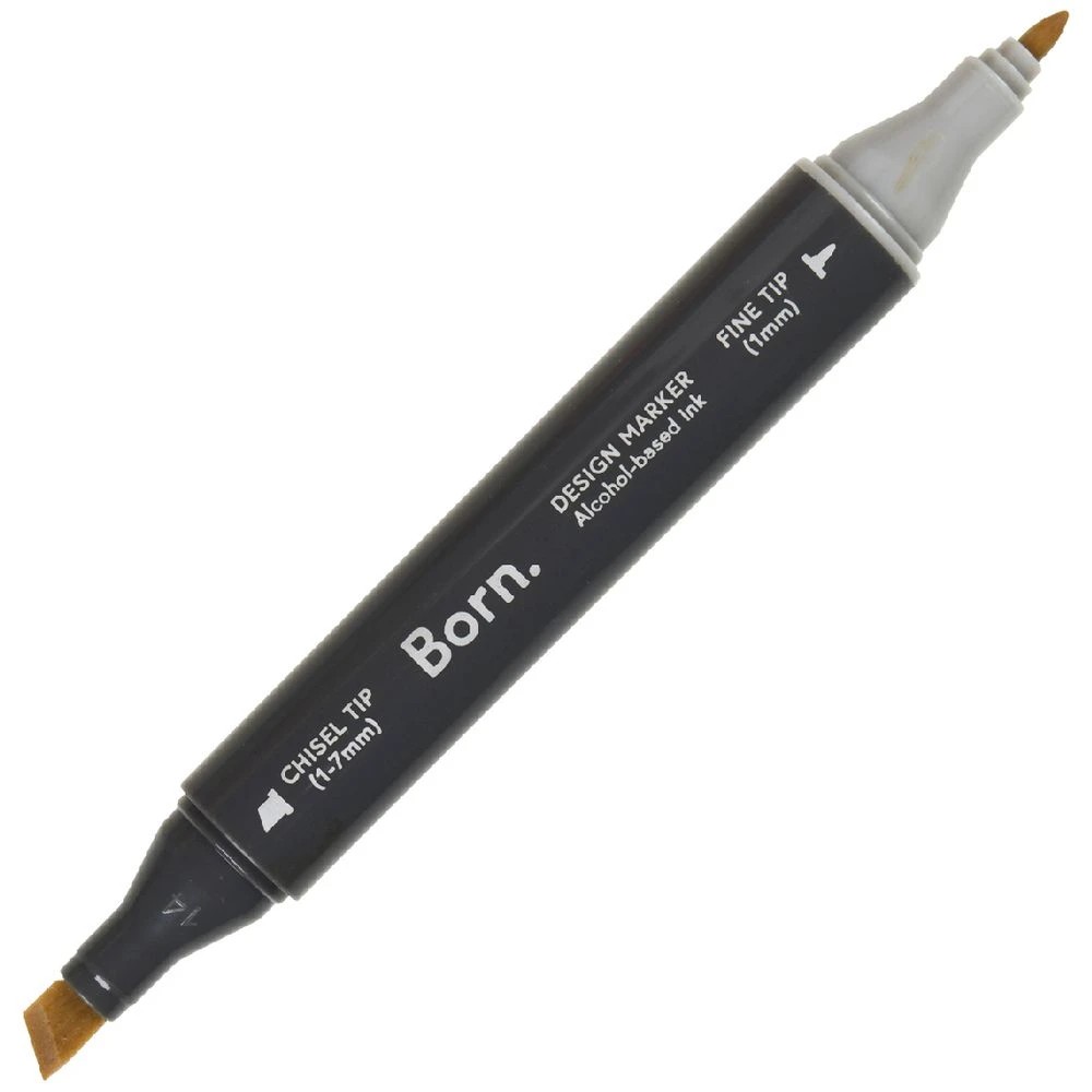 1 Born Professional Dual-Tip Artist Marker Milk Tea E187, 1 of 4